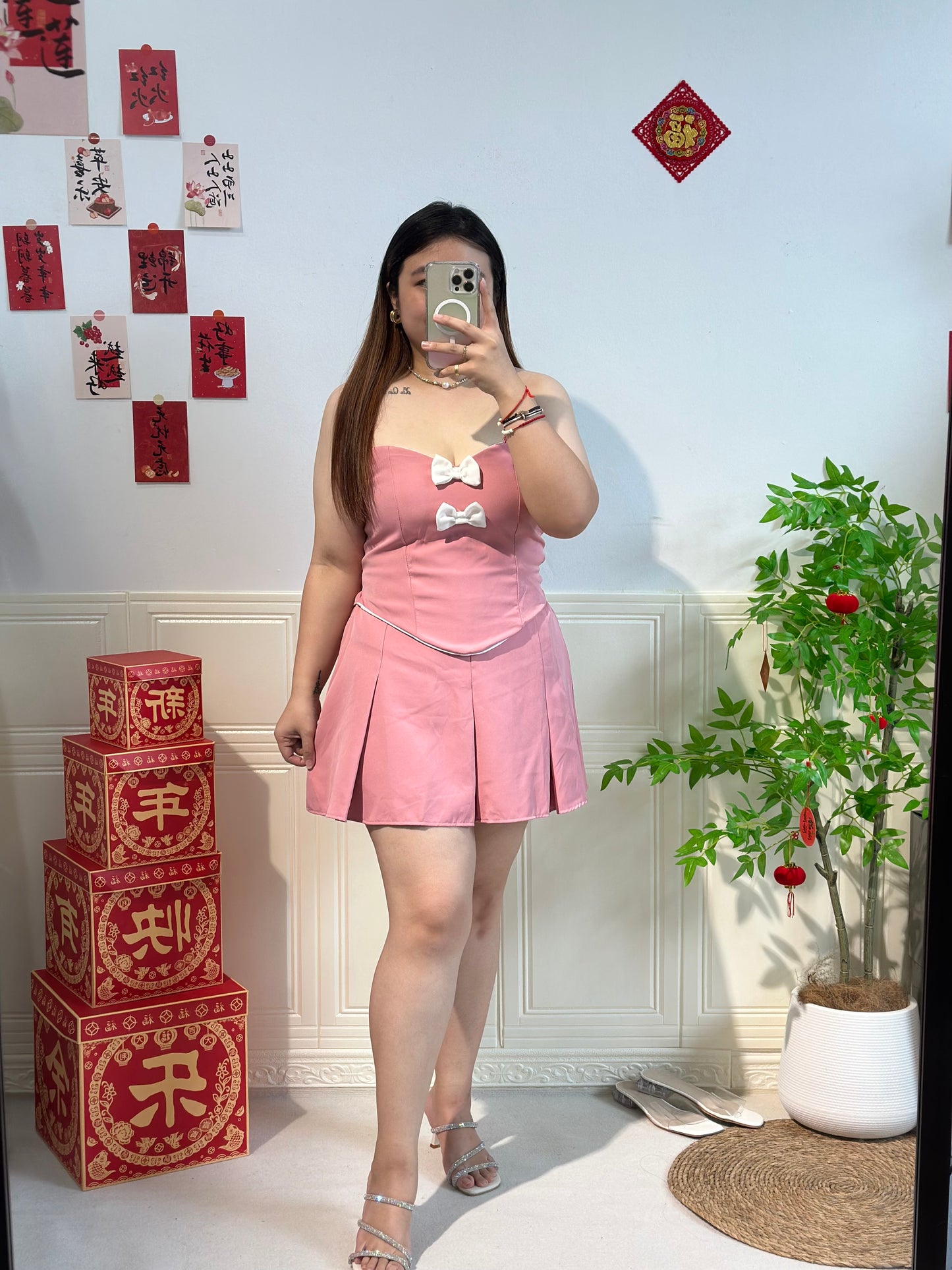 抹胸甜美两件套 #TC186