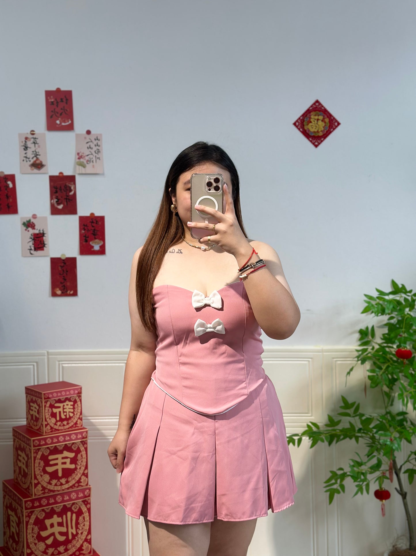 抹胸甜美两件套 #TC186