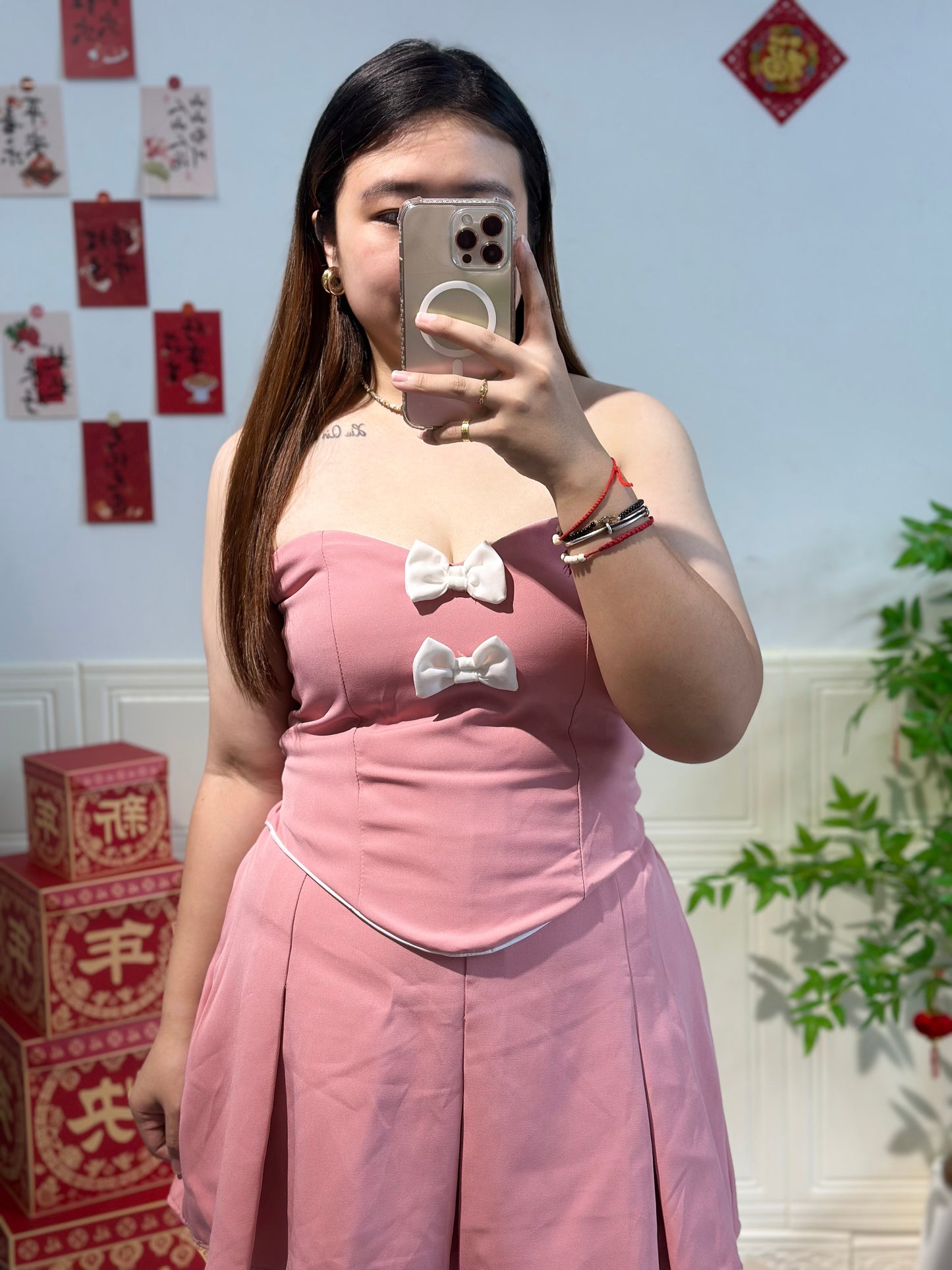 抹胸甜美两件套 #TC186