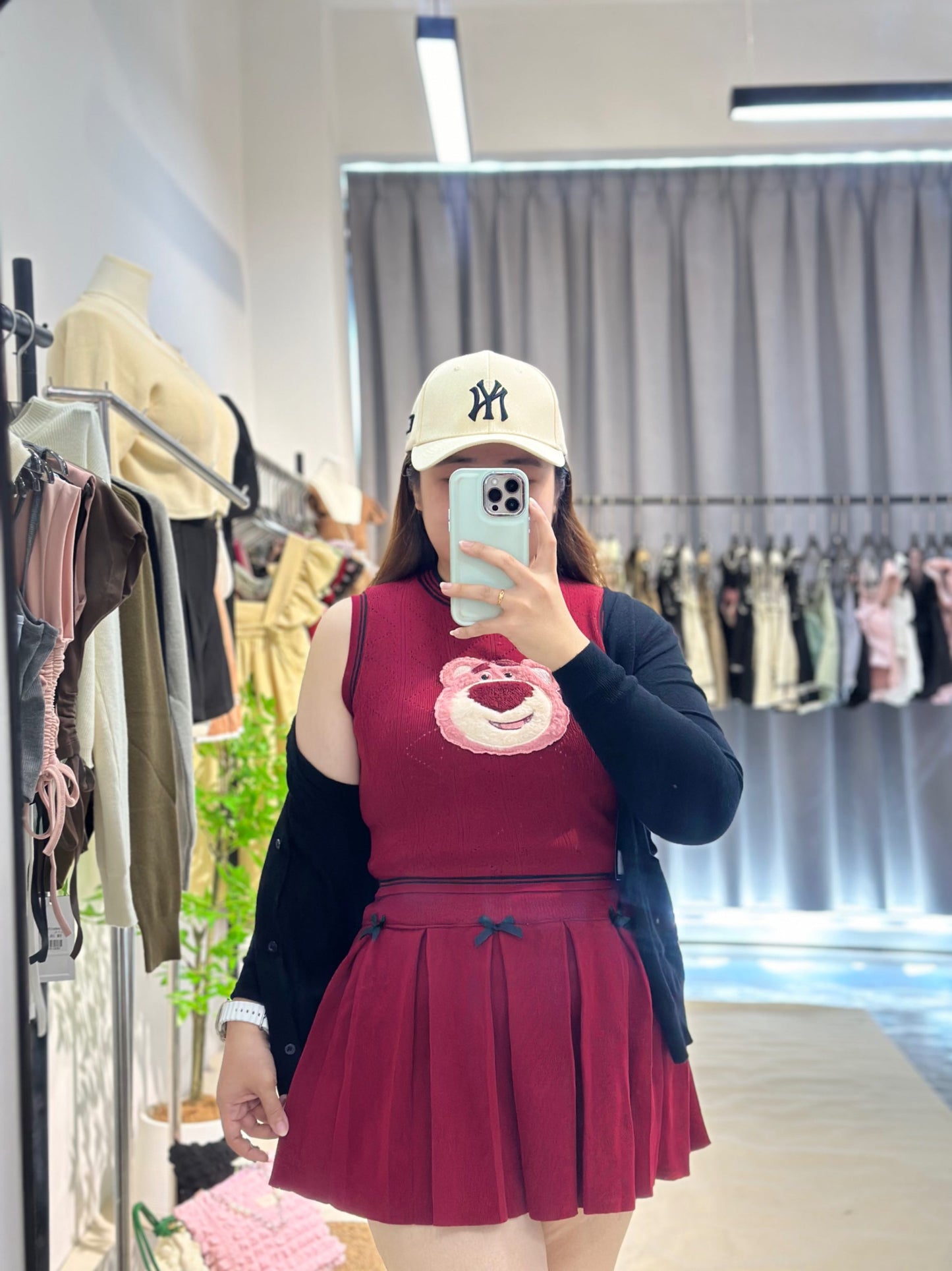 草莓熊针织学院风套装 #SET49