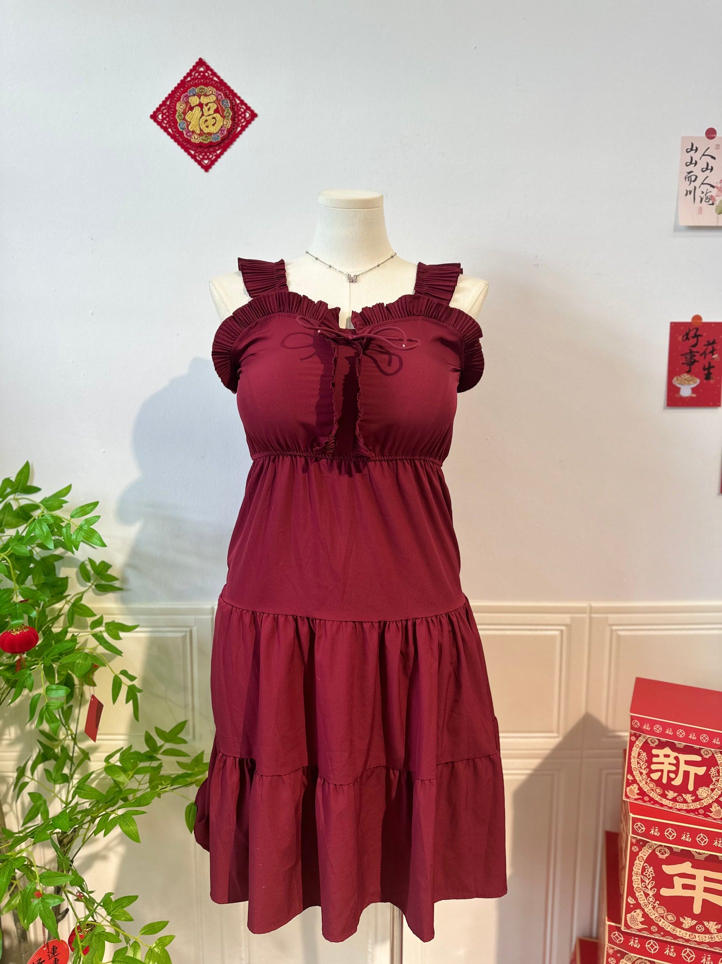 木耳边连衣裙 #TC167