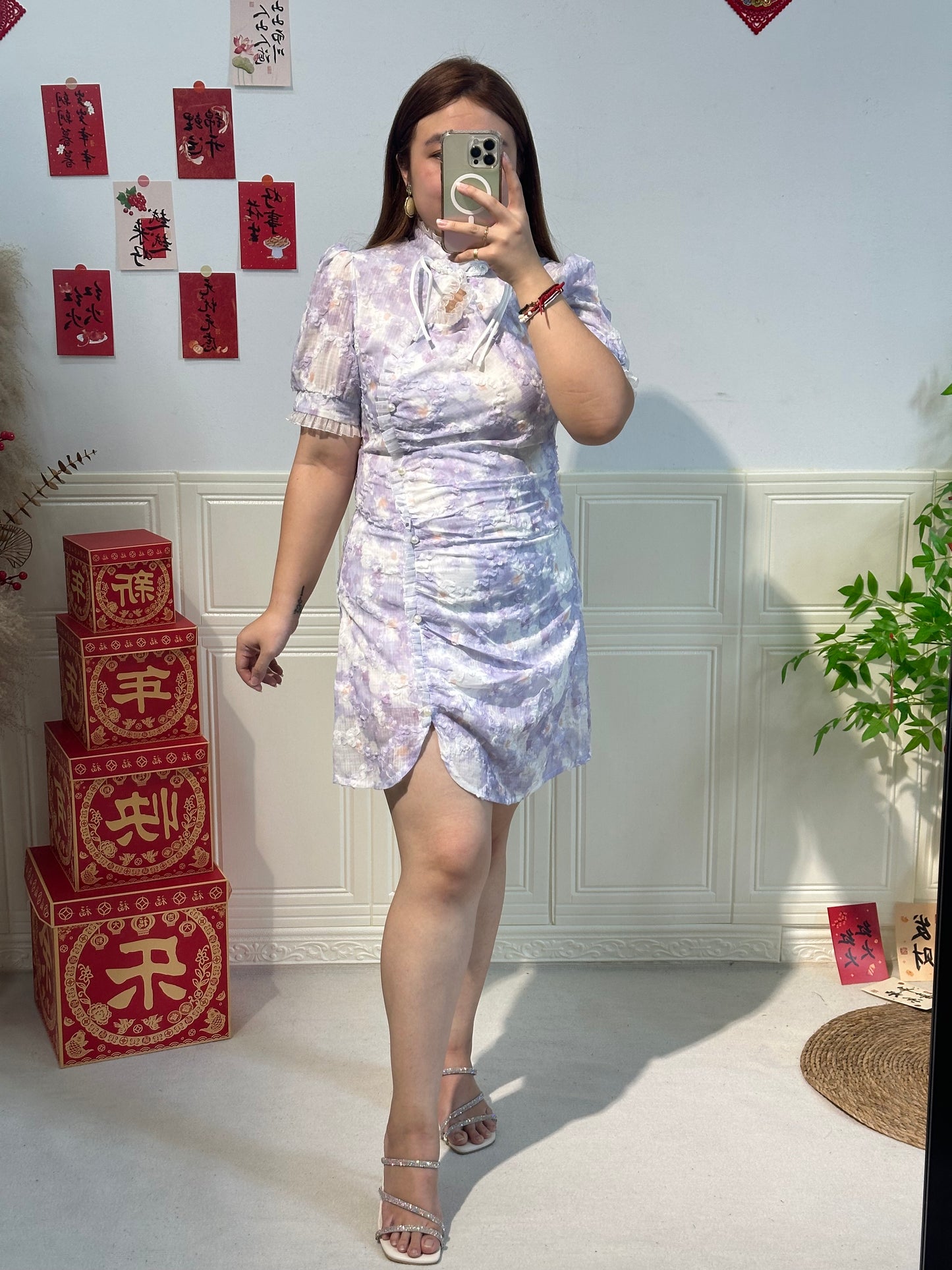 新中式立体花旗袍 #TC230