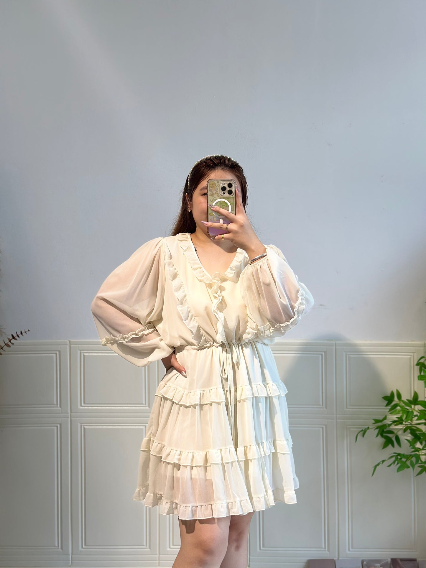 韩系度假风蛋糕连身裙 #TC238