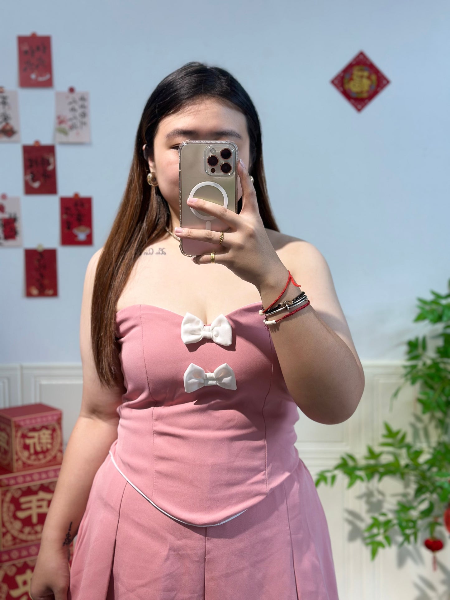 抹胸甜美两件套 #TC186