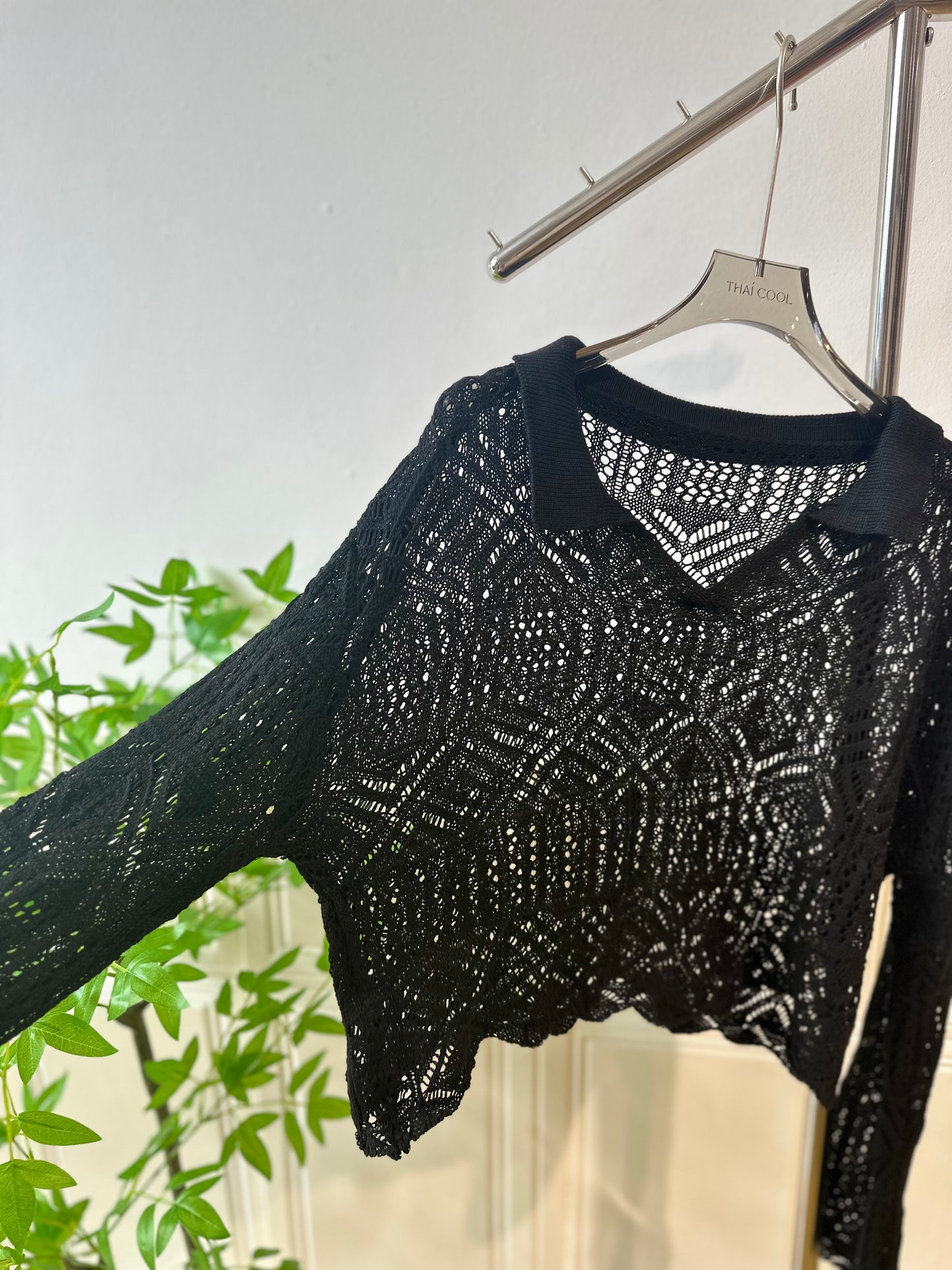 韩系镂空针织上衣 #TC266