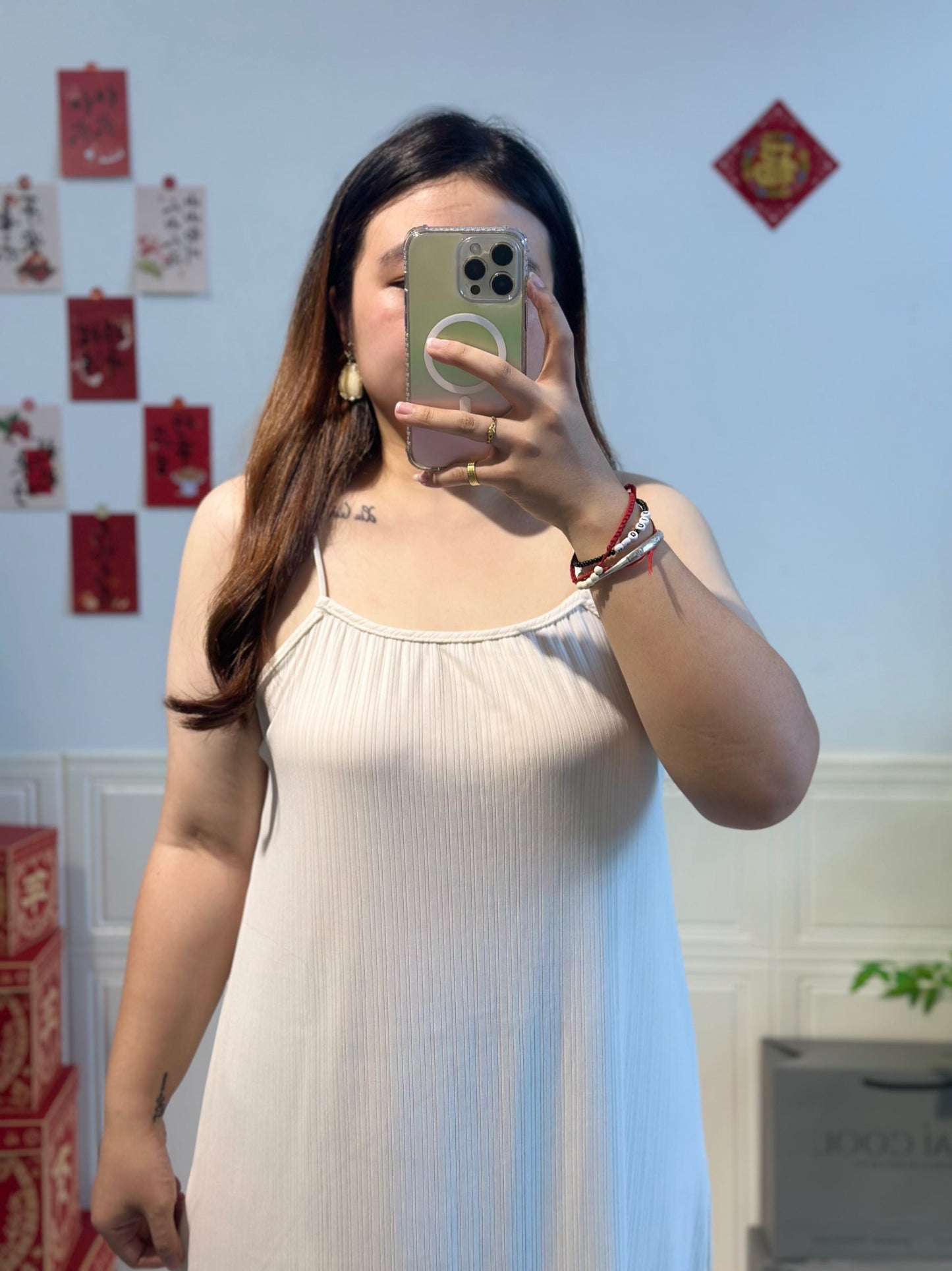 韩版高级垂感吊带长裙 #TC153