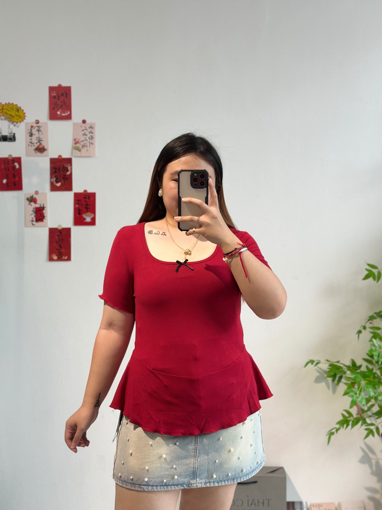 韩系气质蝴蝶结上衣 #TOP101