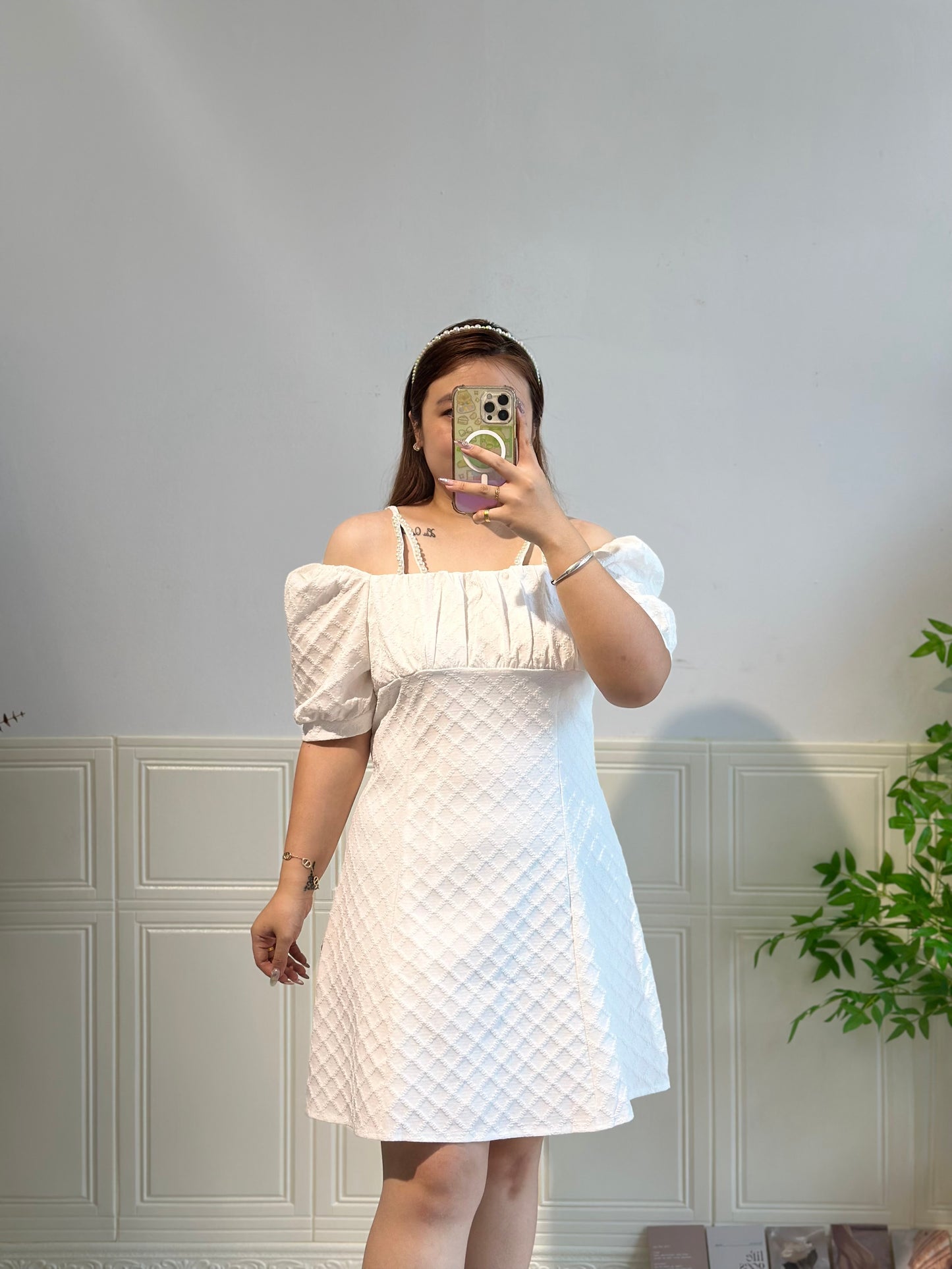 法式吊带公主袖连衣裙#TC237