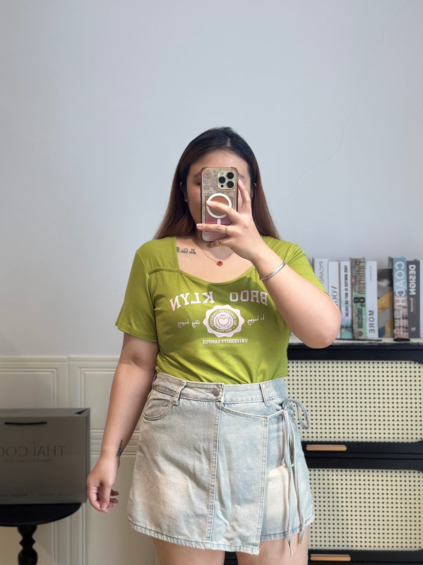 复古牛仔短裙 #TC282