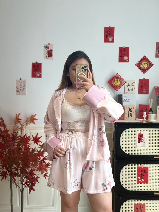 新中式冰丝慵懒风套装 #TC315