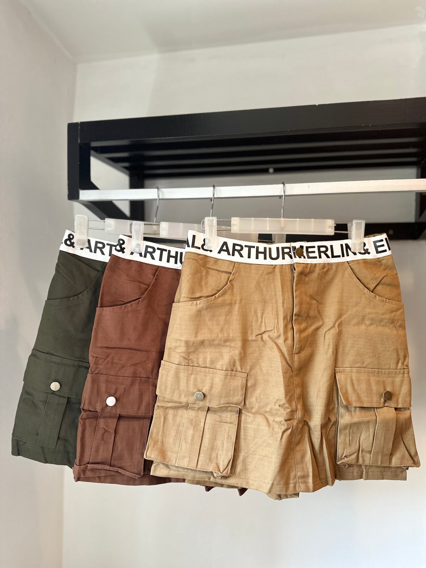 字母工装短裙 #TC106