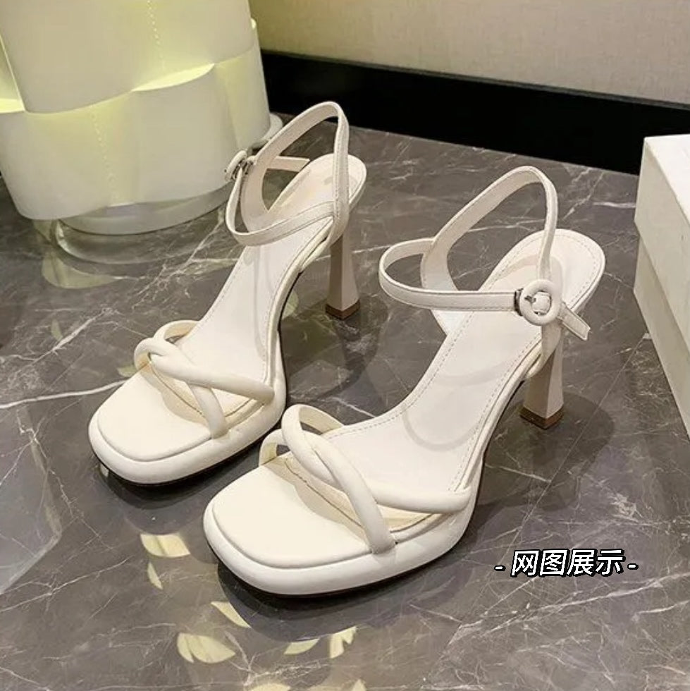 法式绑带高跟鞋 #X6621