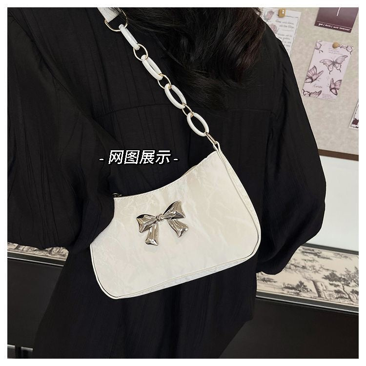 蝴蝶结链条腋下包 #B07