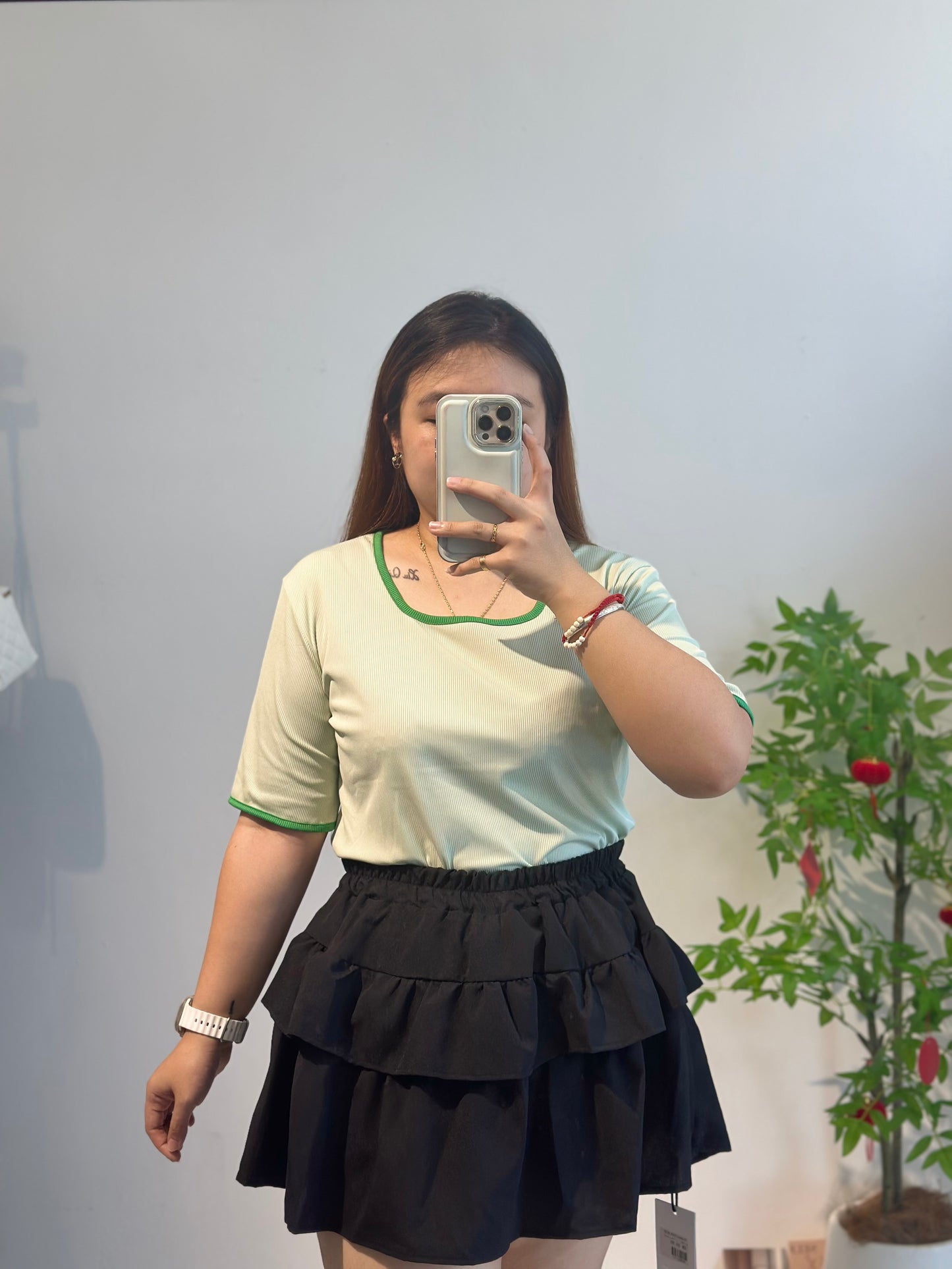 简约方领上衣 #ZB48