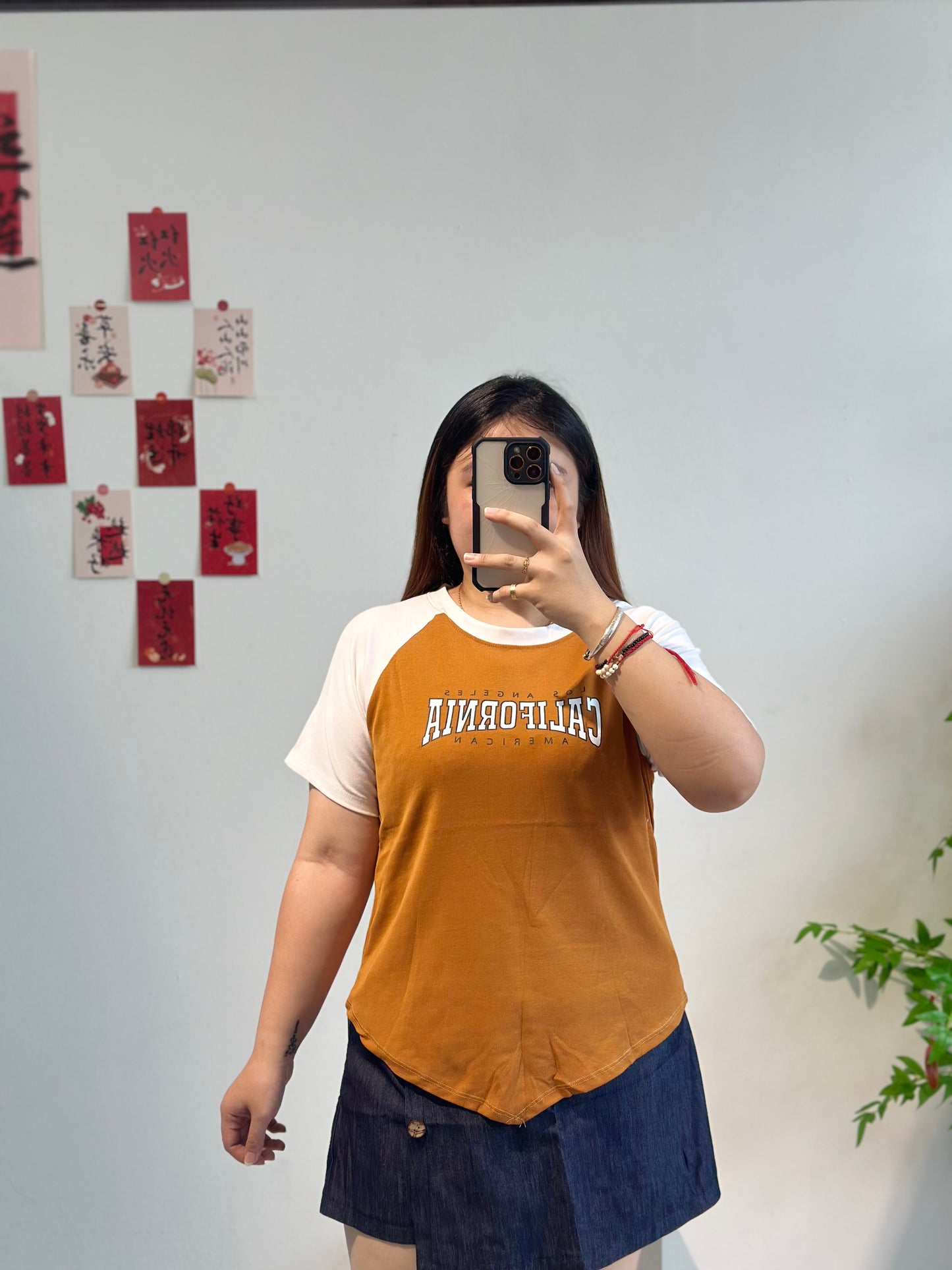 大码简约字母上衣 #TC127