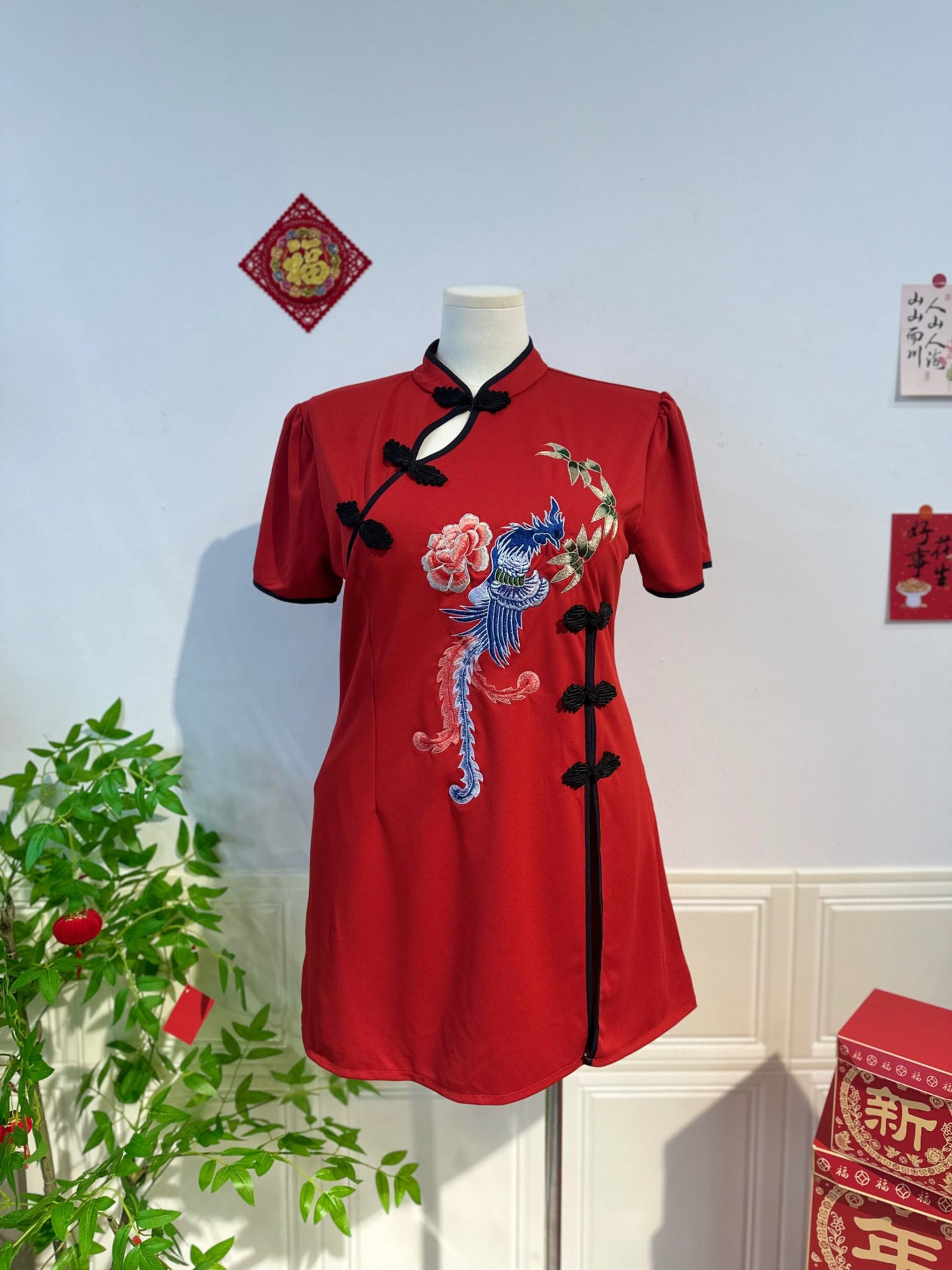 新中式刺绣旗袍两件套 #TC204