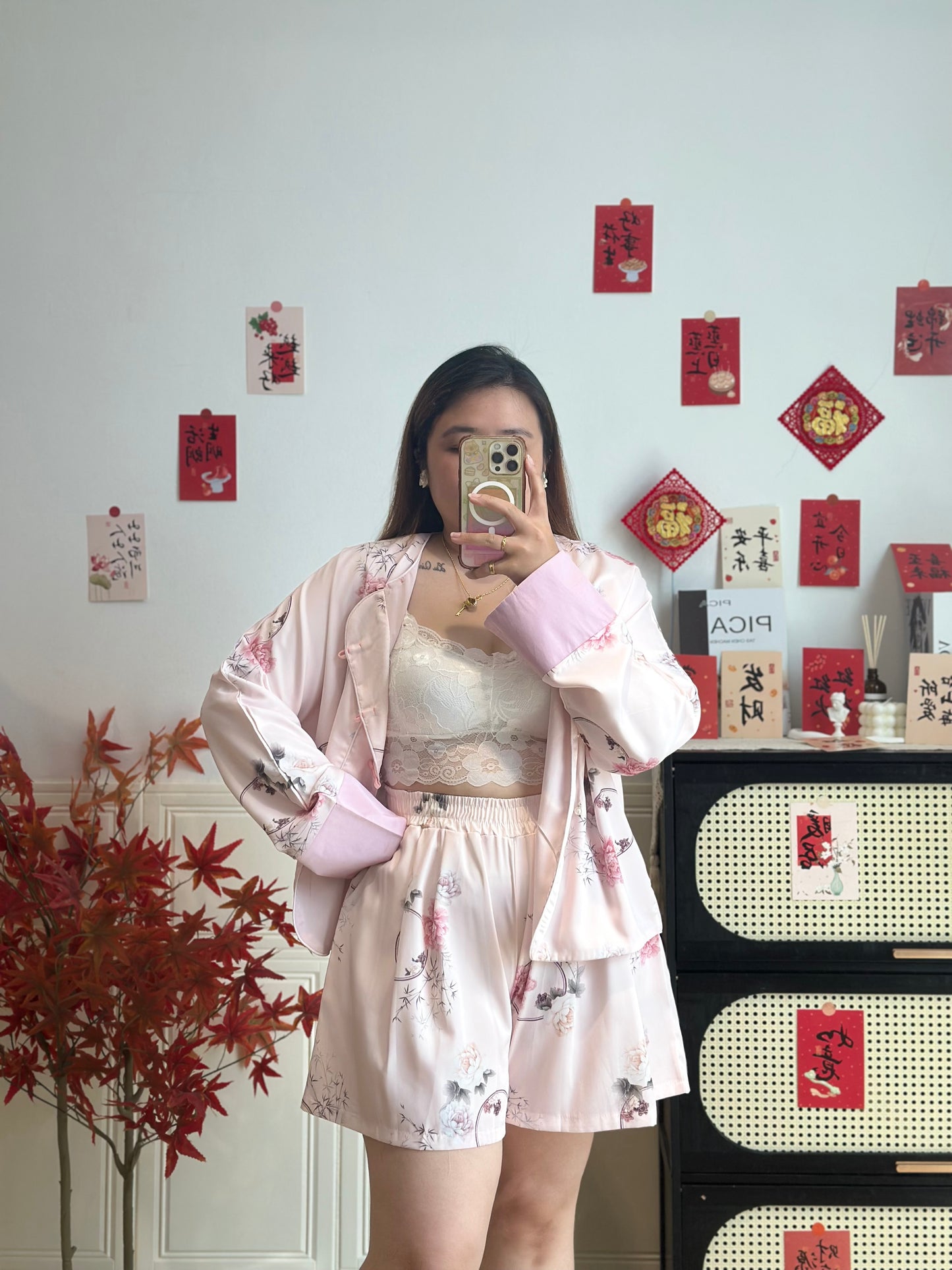 新中式冰丝慵懒风套装 #TC315