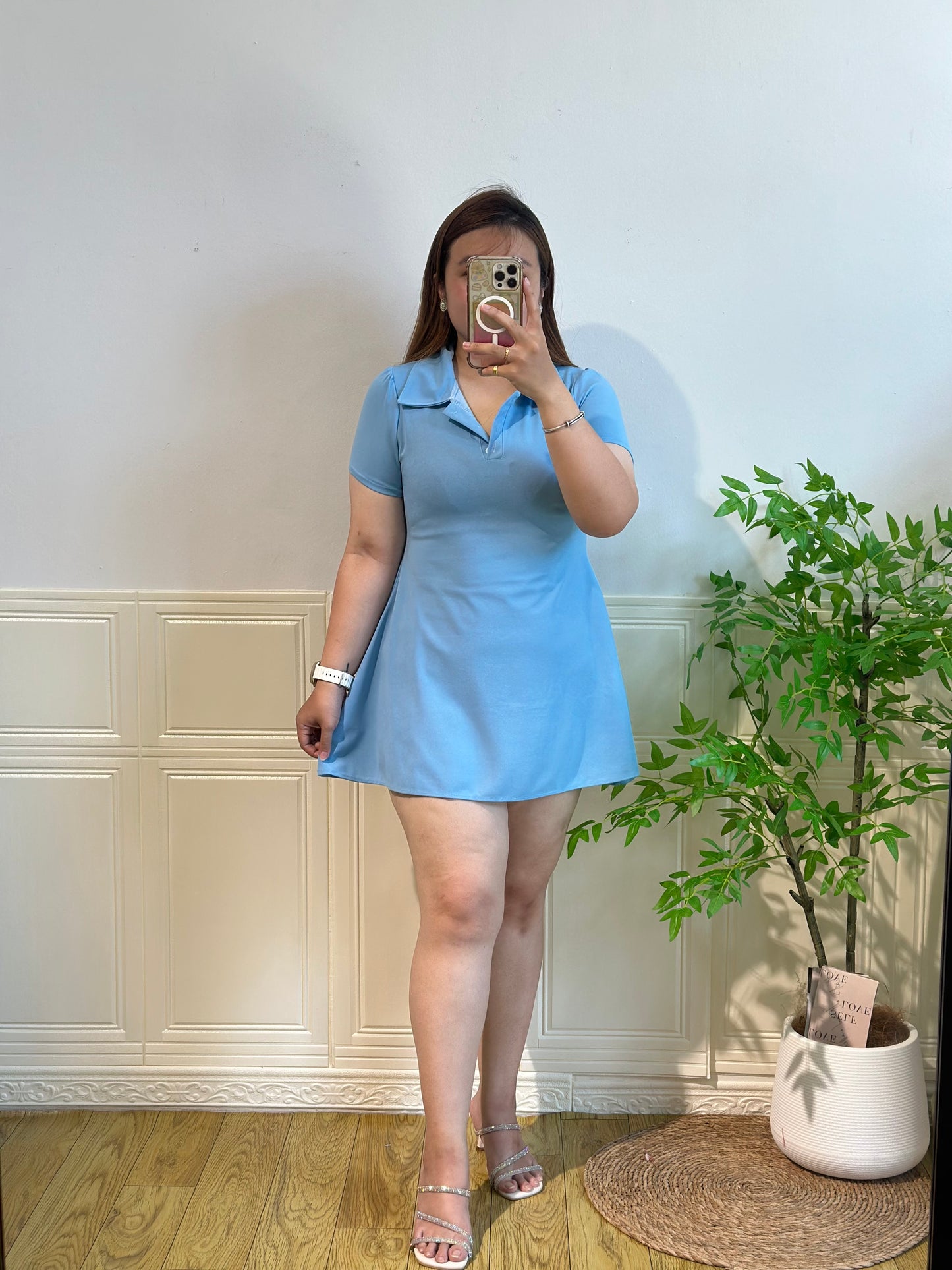 POLO领收腰连身裙#TC255