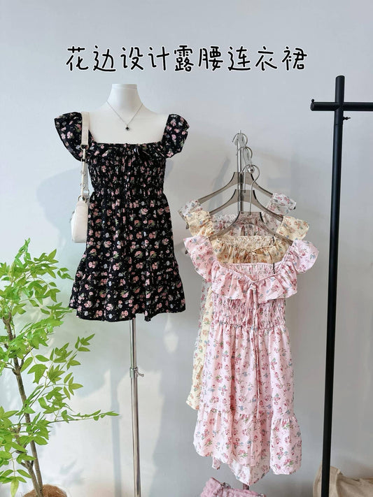 韩系露腰连衣裙 #TCO0002