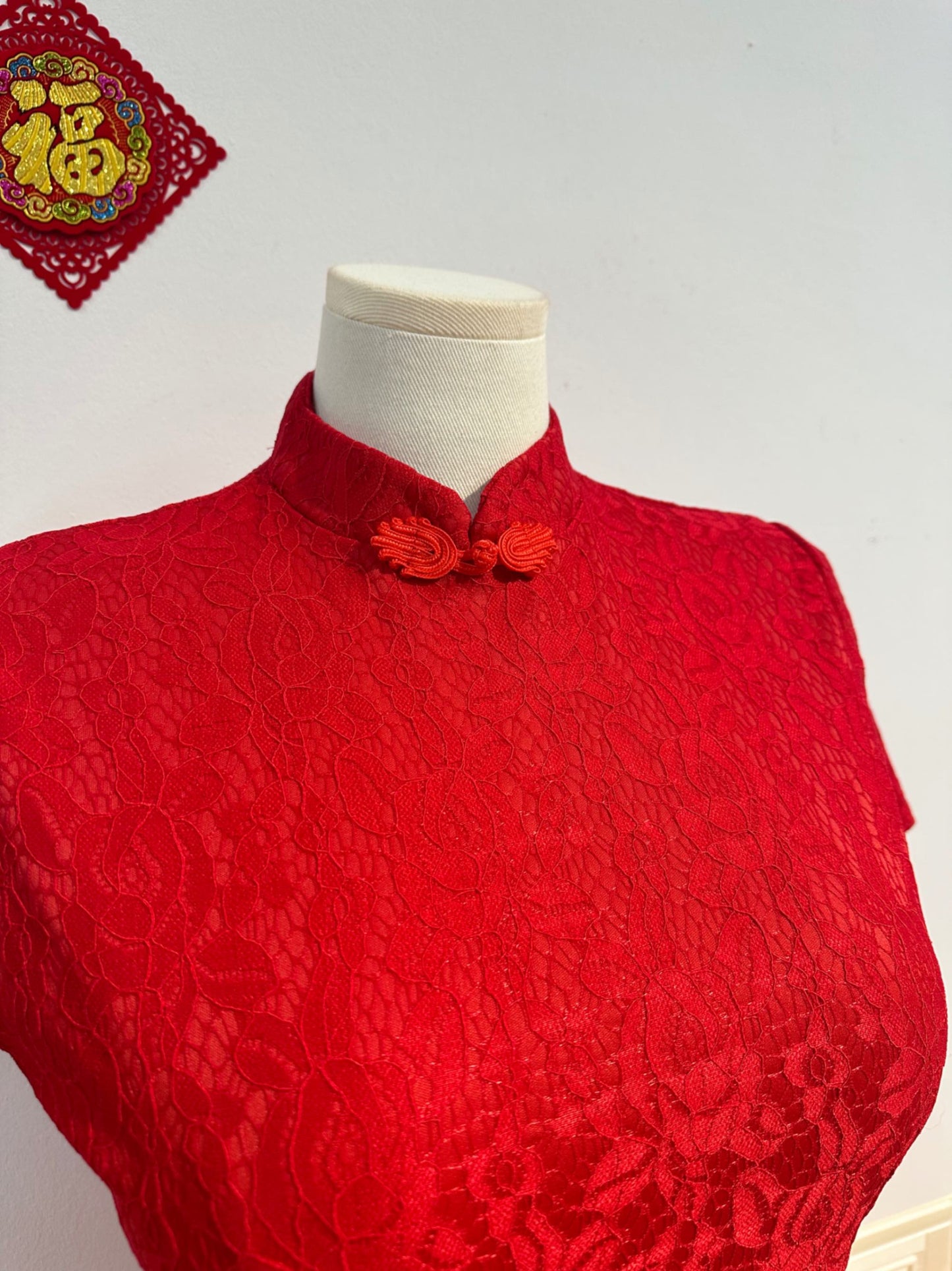 新中式蕾丝旗袍 #TC218