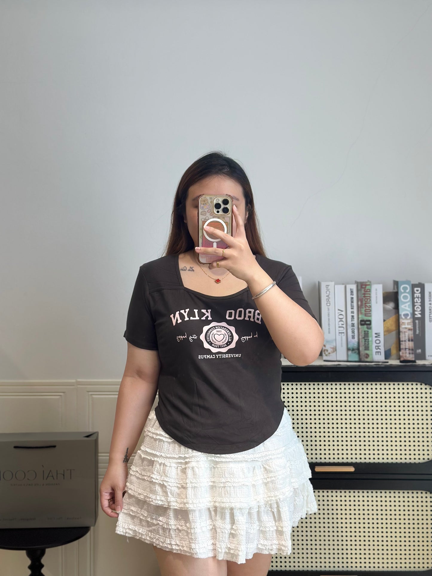 方领字母显瘦上衣 #TC281