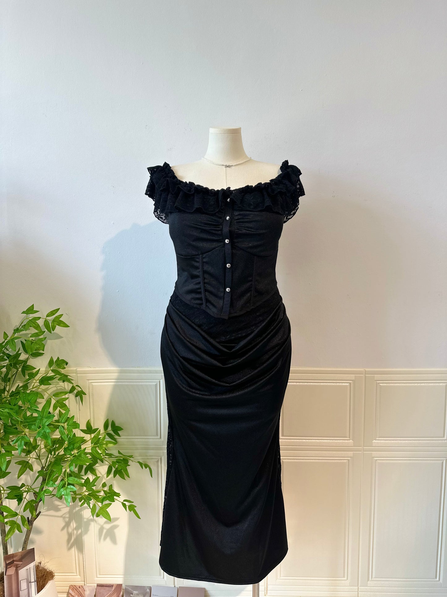 高级蕾丝晚宴装（两件套）#TC250