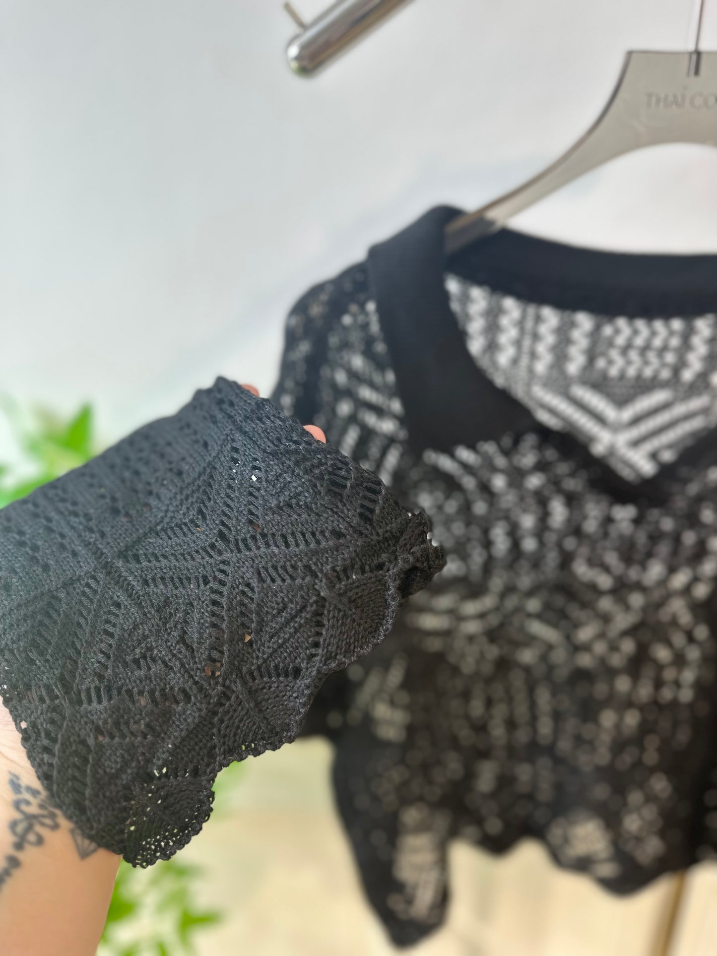 韩系镂空针织上衣 #TC266