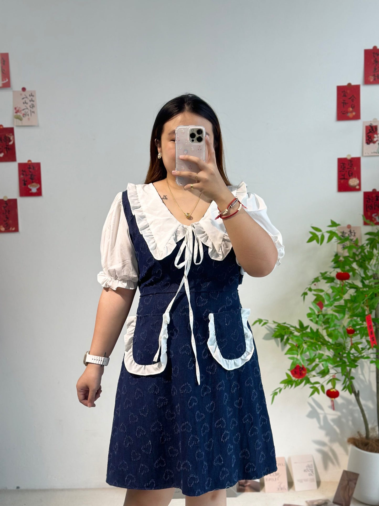 韩系牛仔连衣裙 #TCOB007