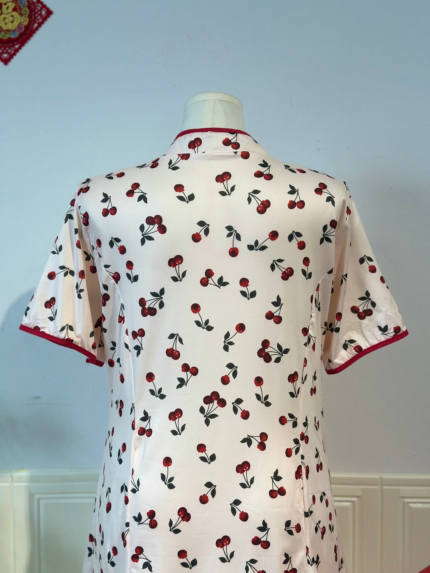 新中式车厘子旗袍 #TC200