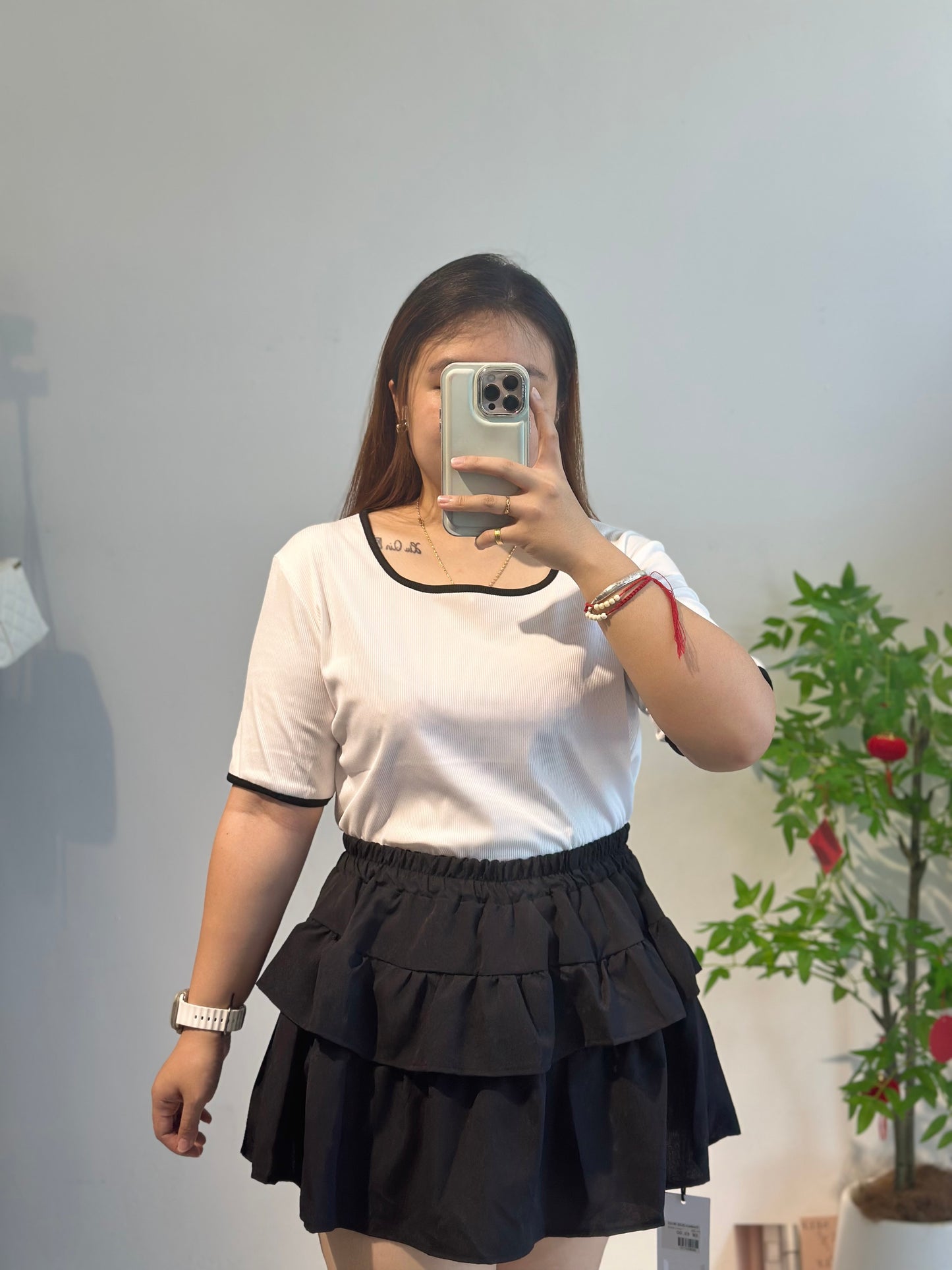 简约方领上衣 #ZB48