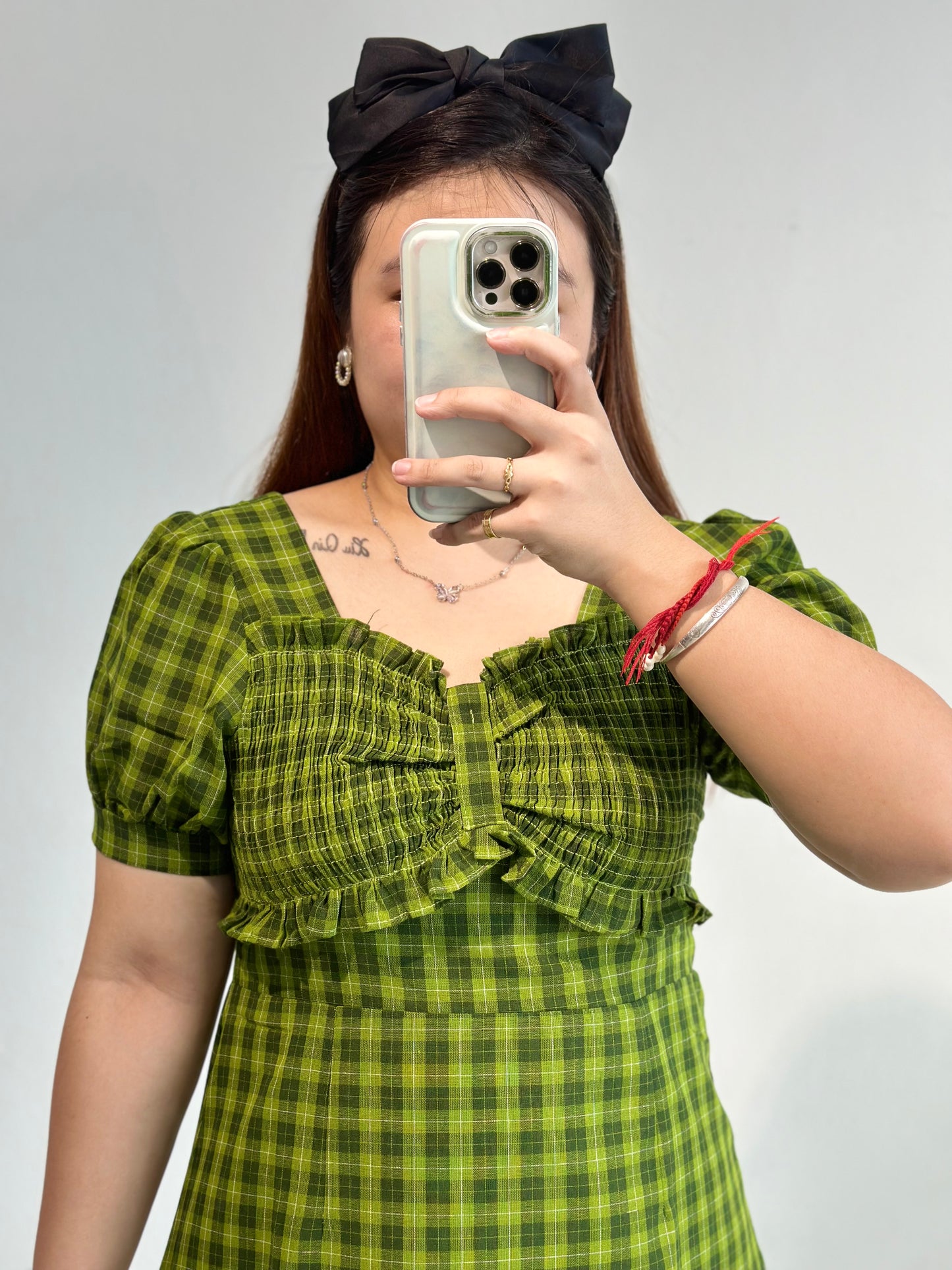 经典格纹连衣裙 #ZB44