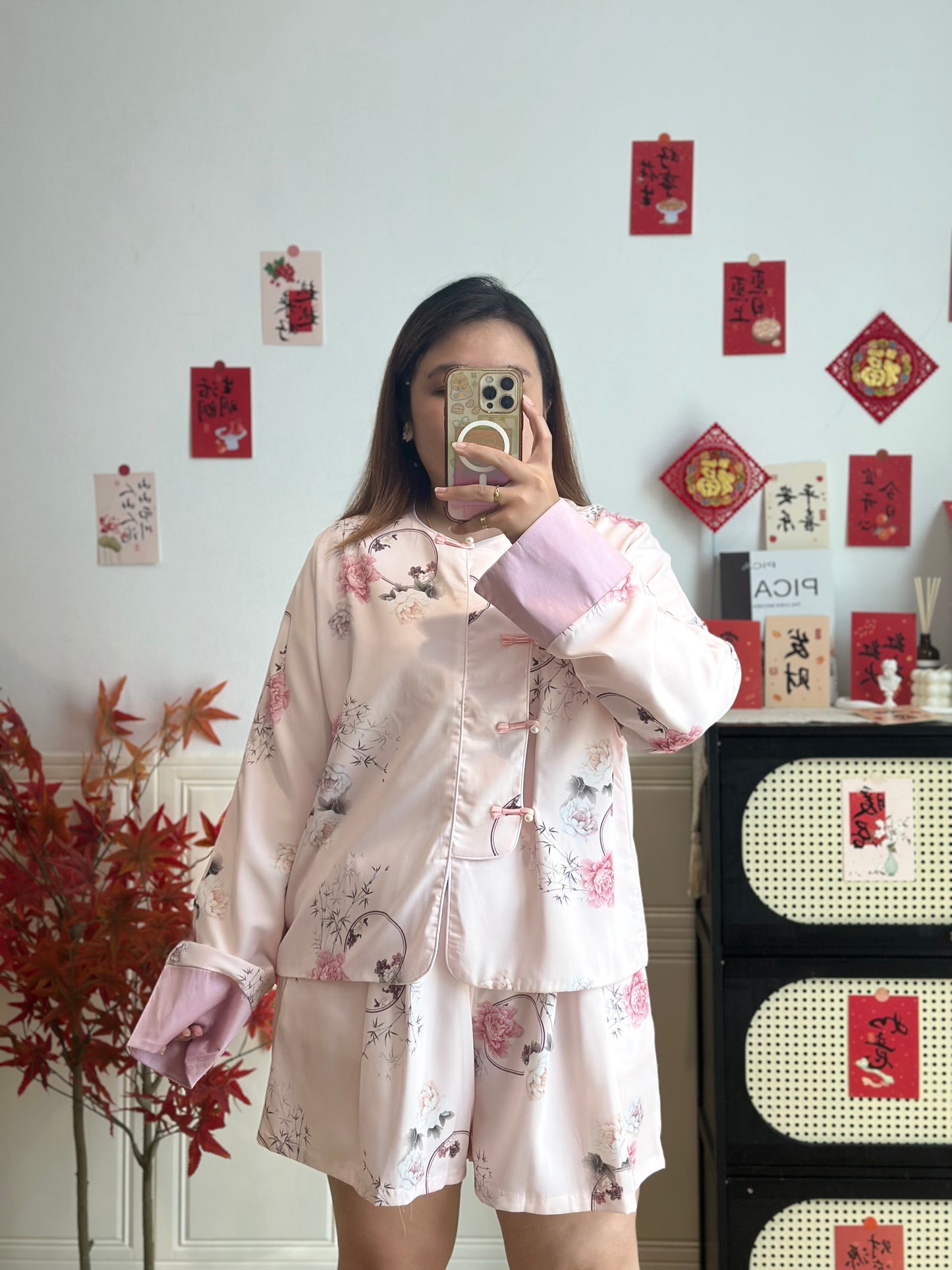 新中式冰丝慵懒风套装 #TC315