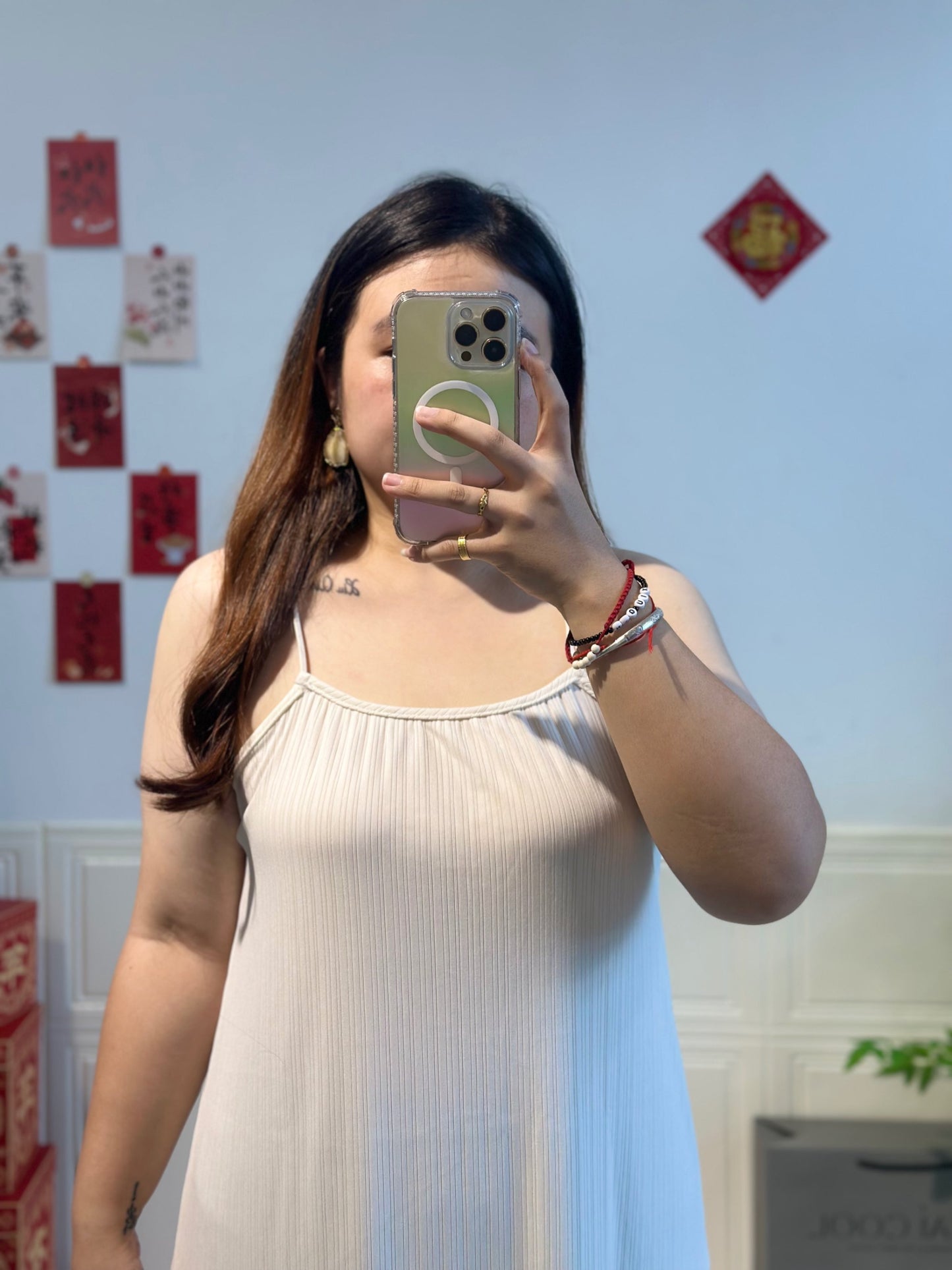 韩版高级垂感吊带长裙 #TC153