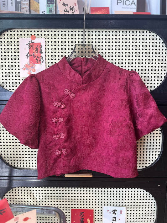 新中式提花上衣 #AX376