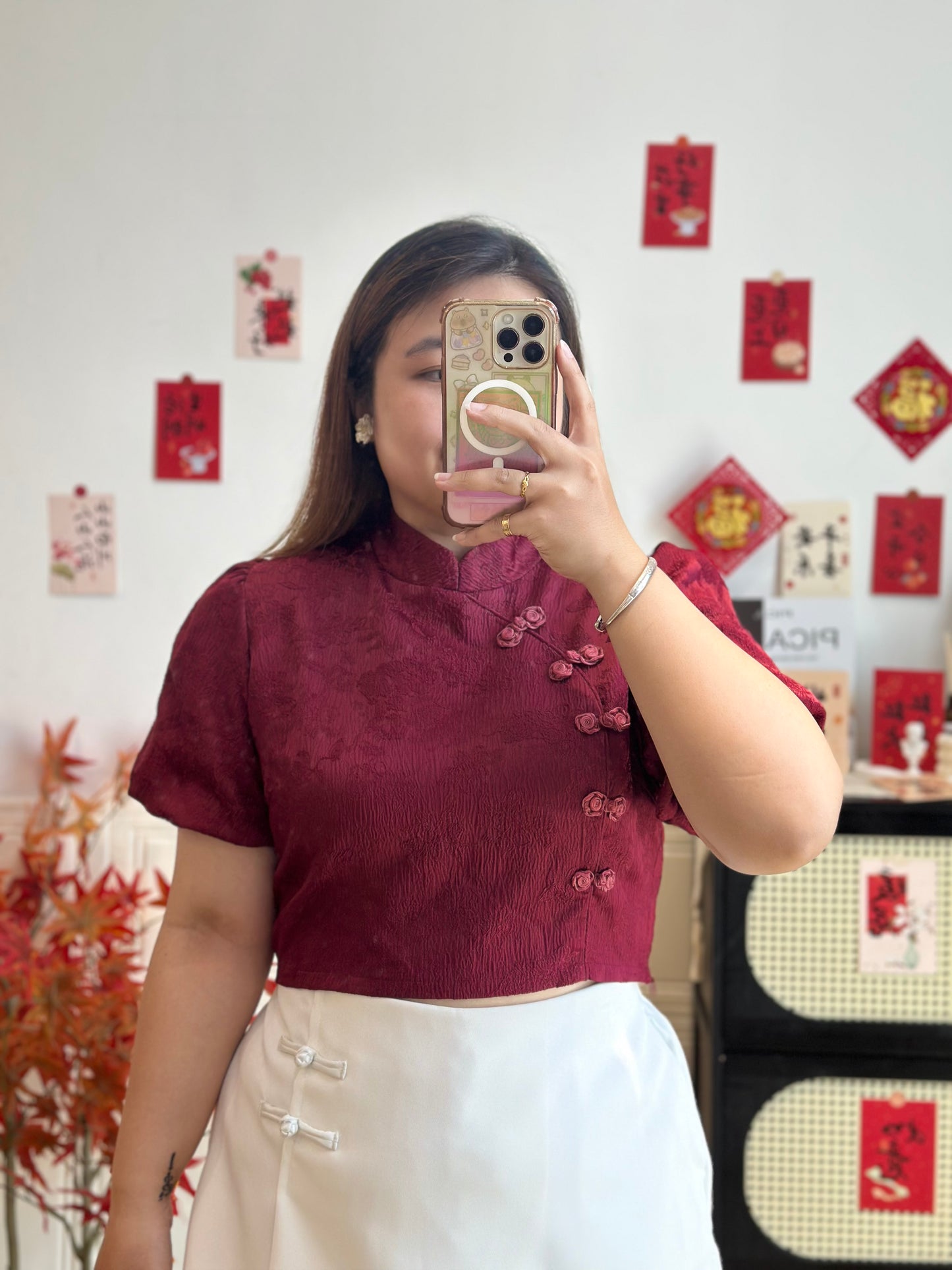 新中式提花上衣 #AX376