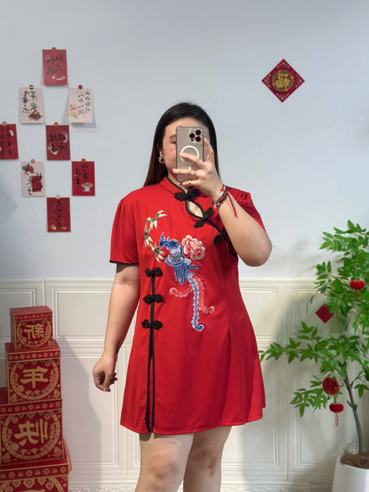 新中式刺绣旗袍两件套 #TC204