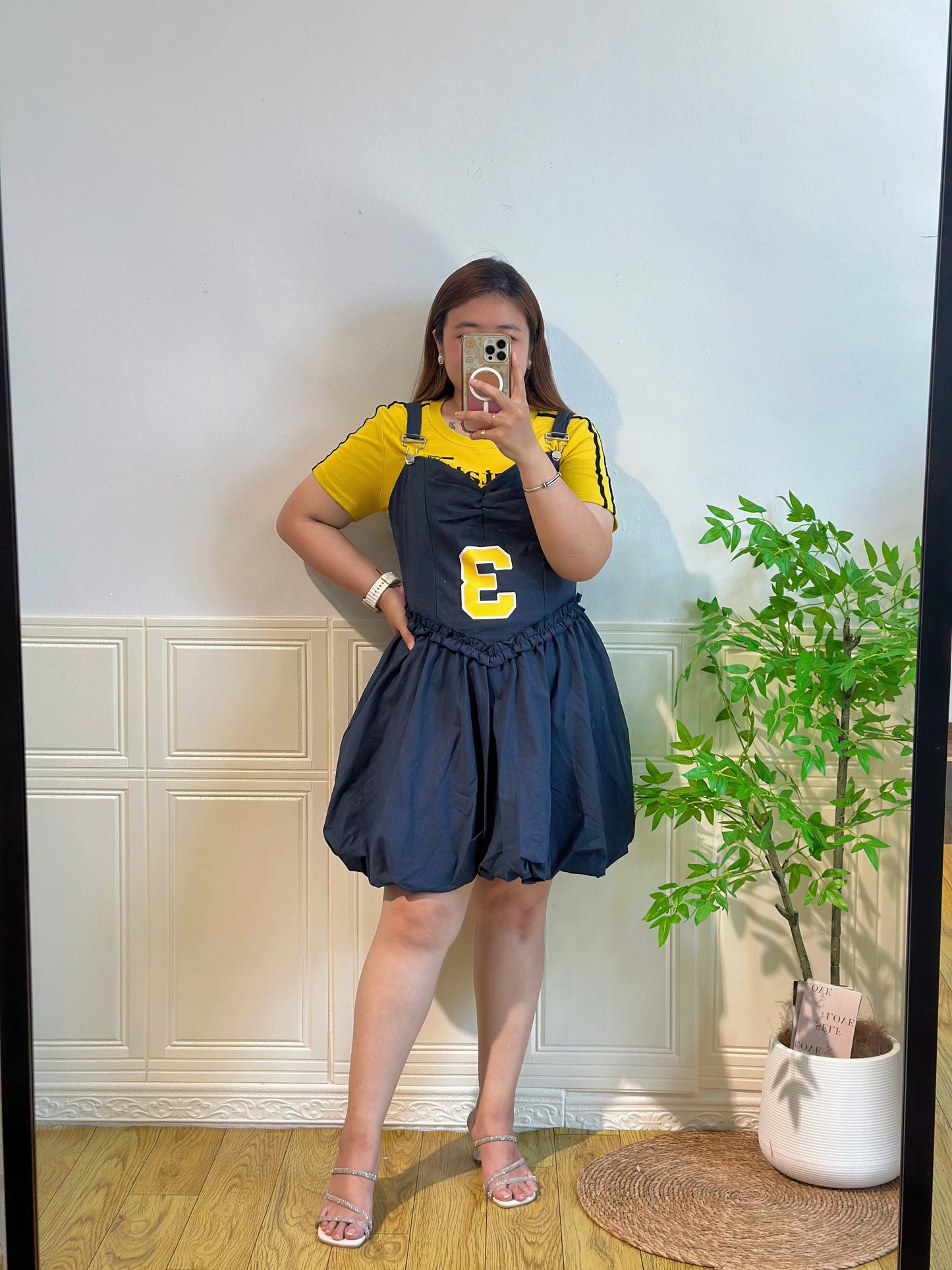 美式背带蓬蓬裙套装 #TC256