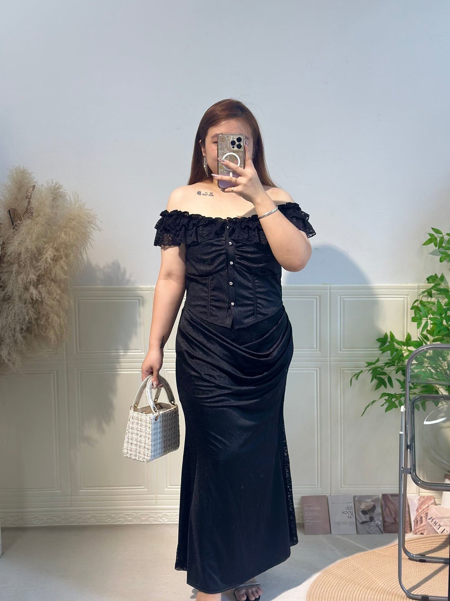 高级蕾丝晚宴装（两件套）#TC250