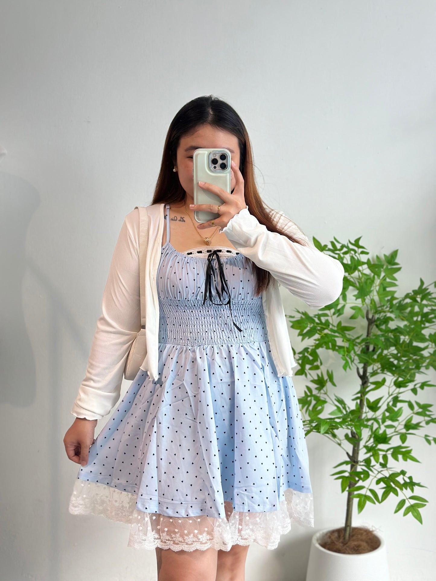 爱心蕾丝吊带连衣裙 #ZB08