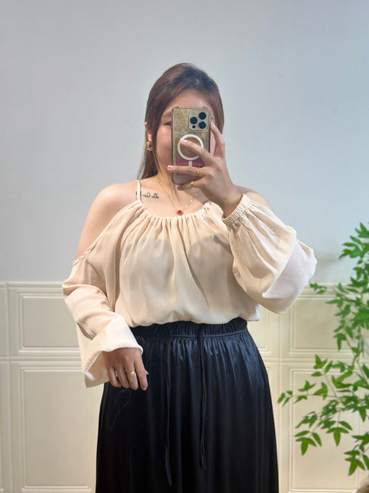 韩系千金气质挂脖上衣 #TC265