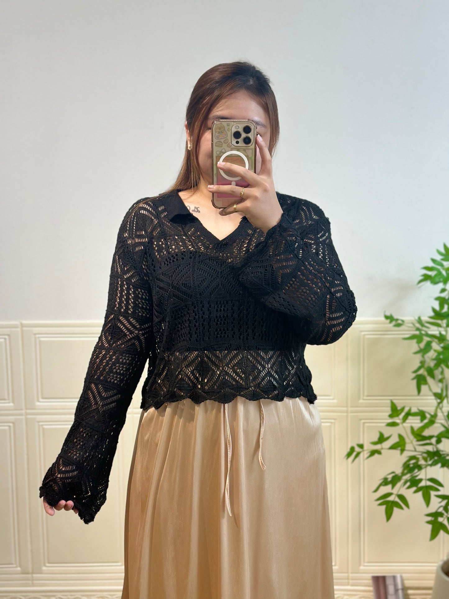 韩系镂空针织上衣 #TC266