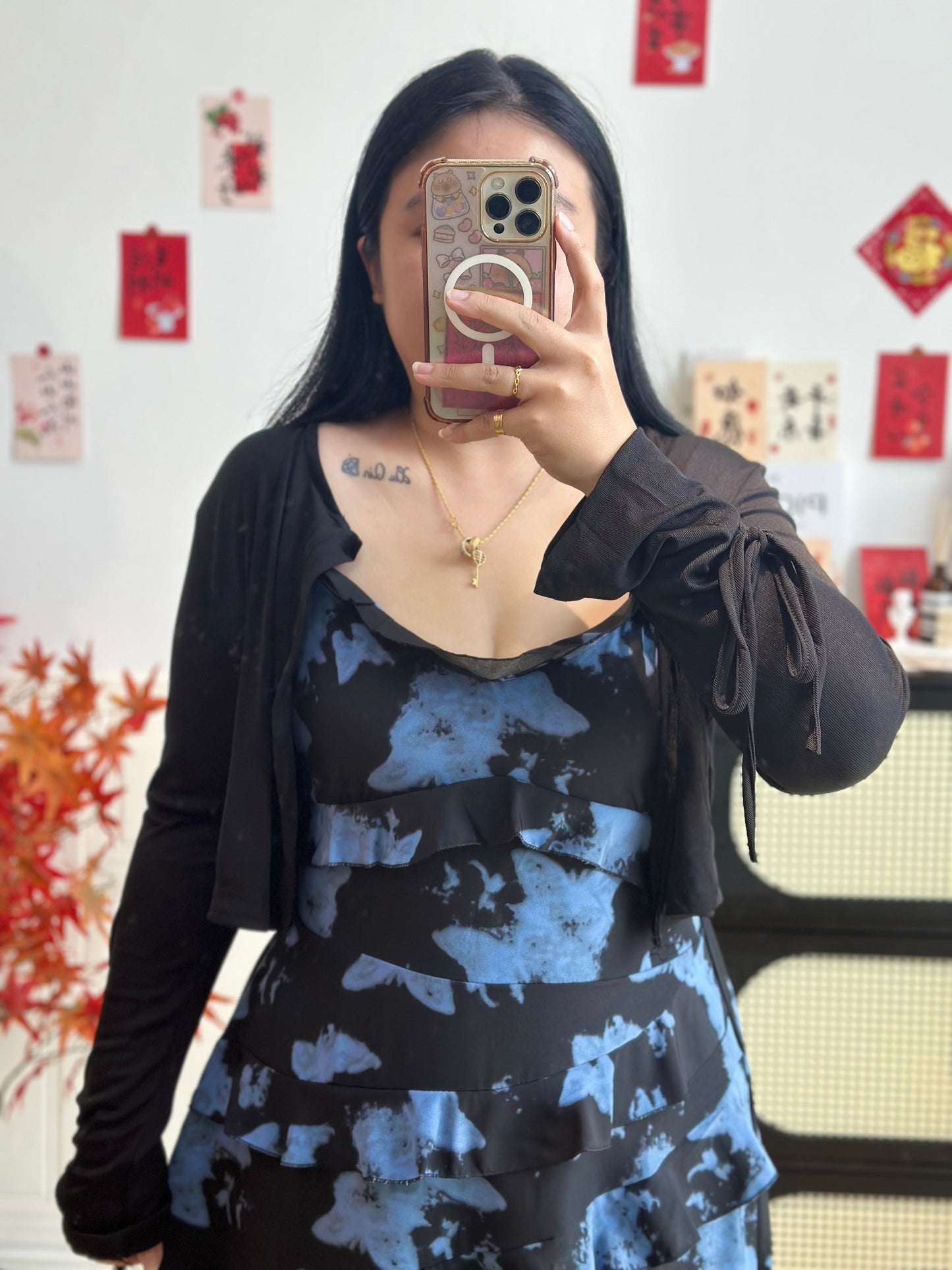 新中式蝴蝶水墨连衣裙 #TC317