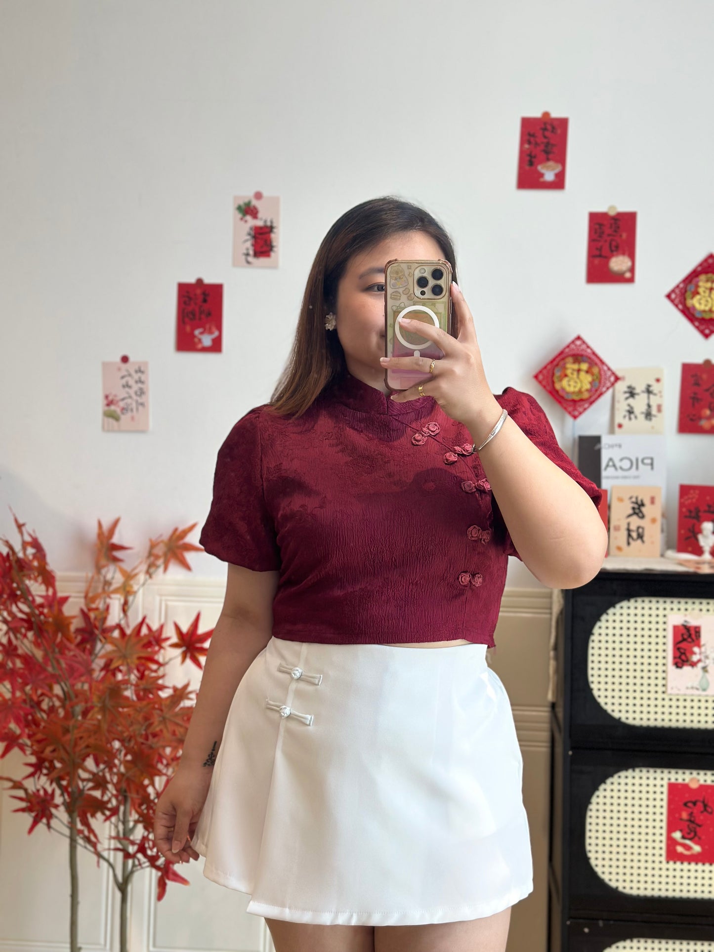 新中式提花上衣 #AX376