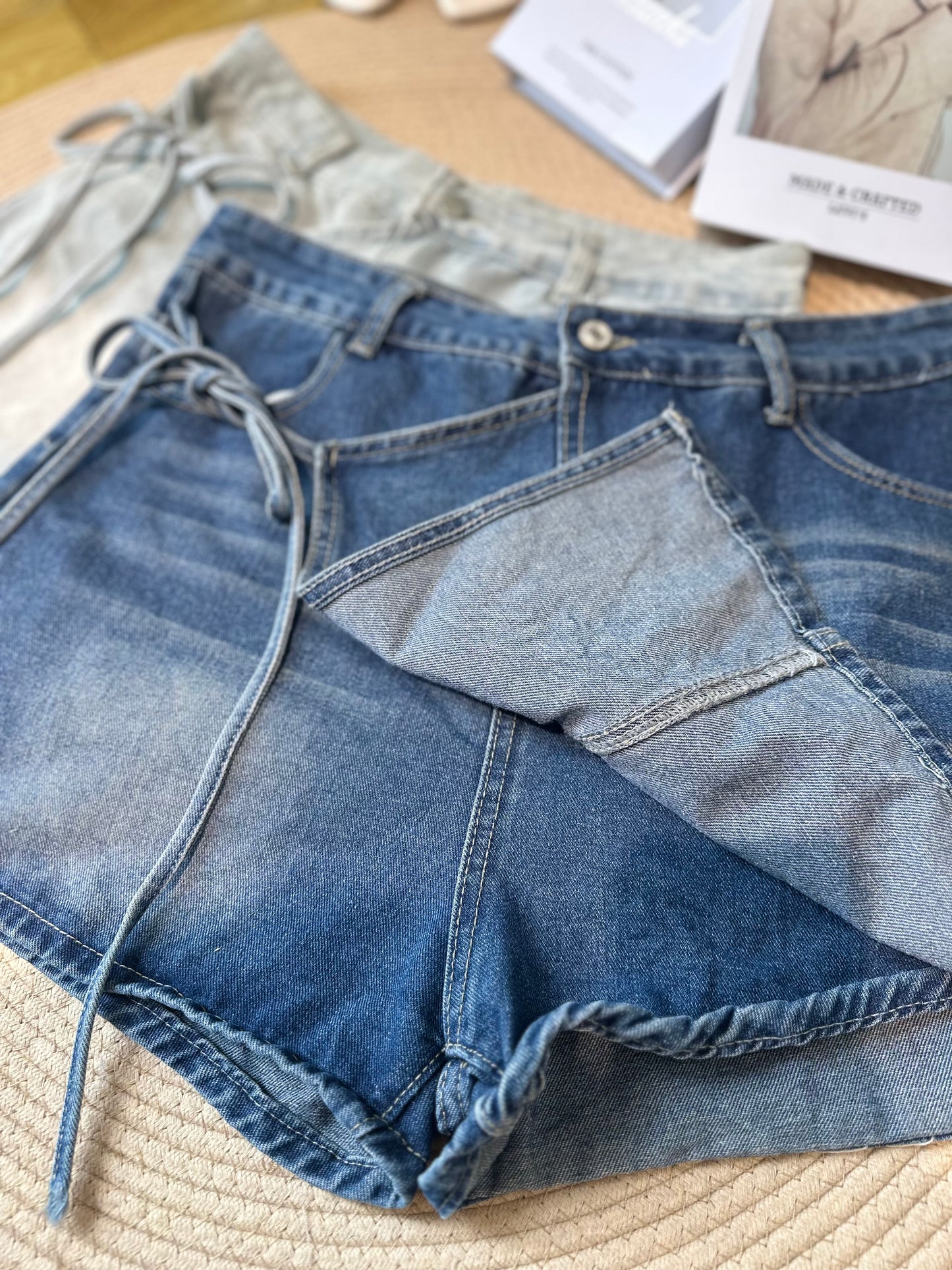 复古牛仔短裙 #TC282