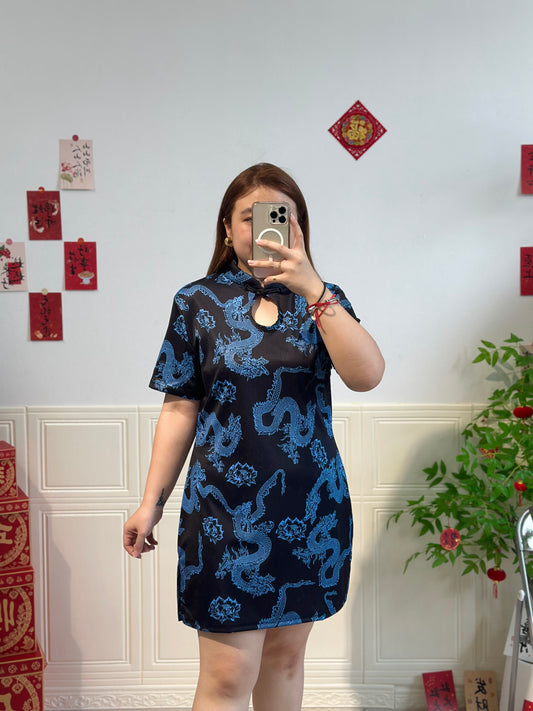 新中式冰丝龙纹旗袍 #TC231