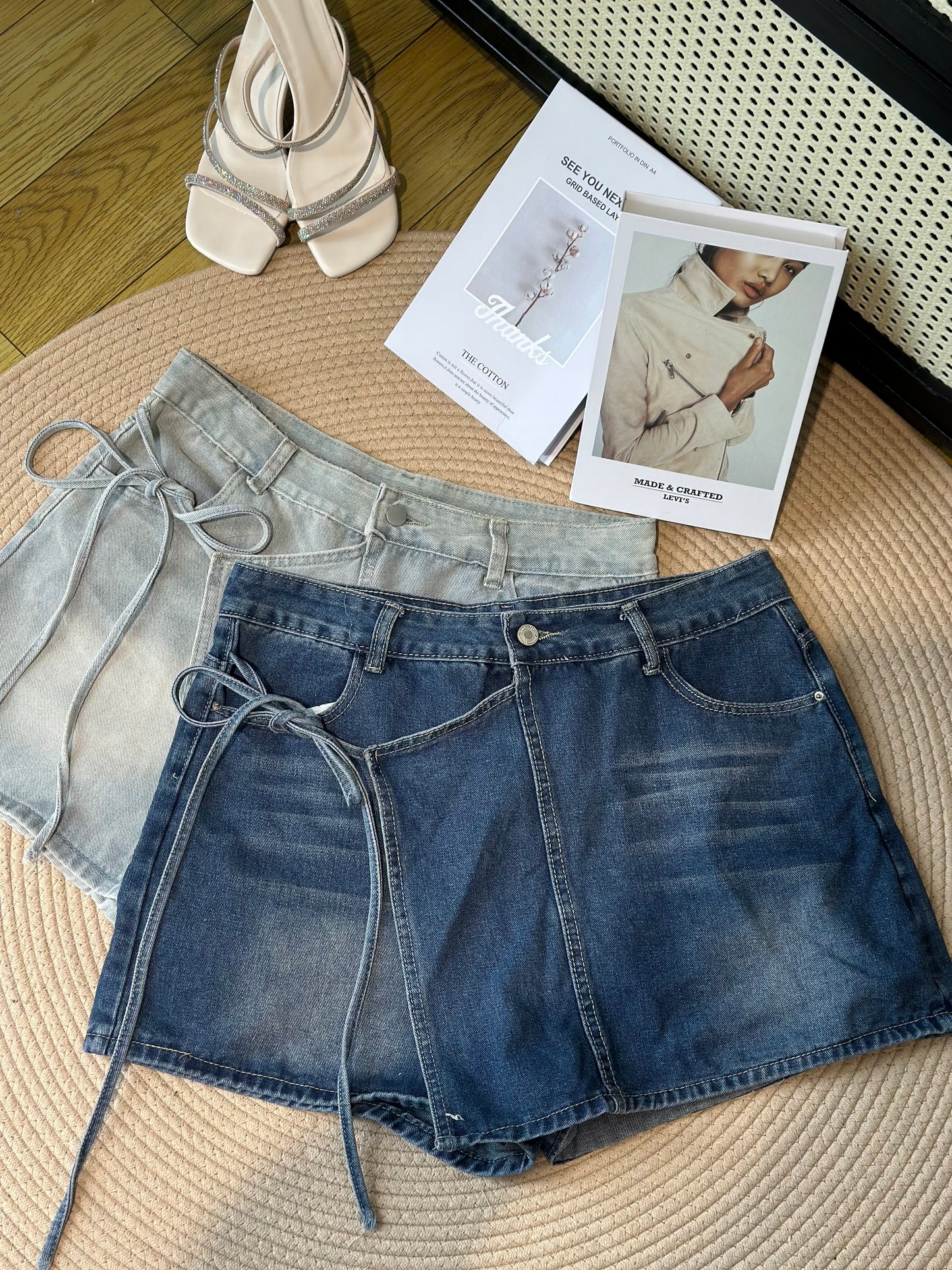 复古牛仔短裙 #TC282