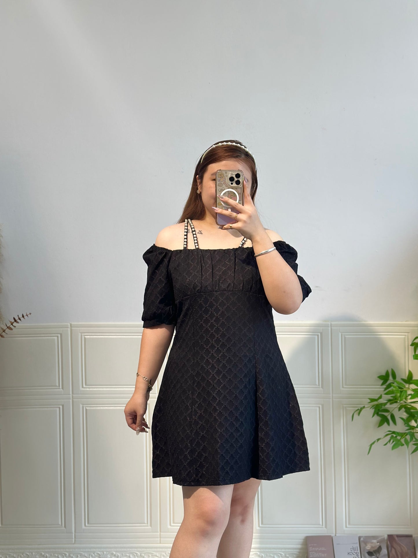 法式吊带公主袖连衣裙#TC237