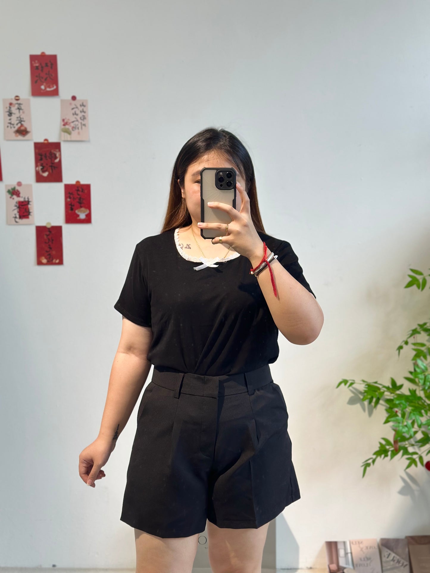 高腰西装布短裤 #TC133