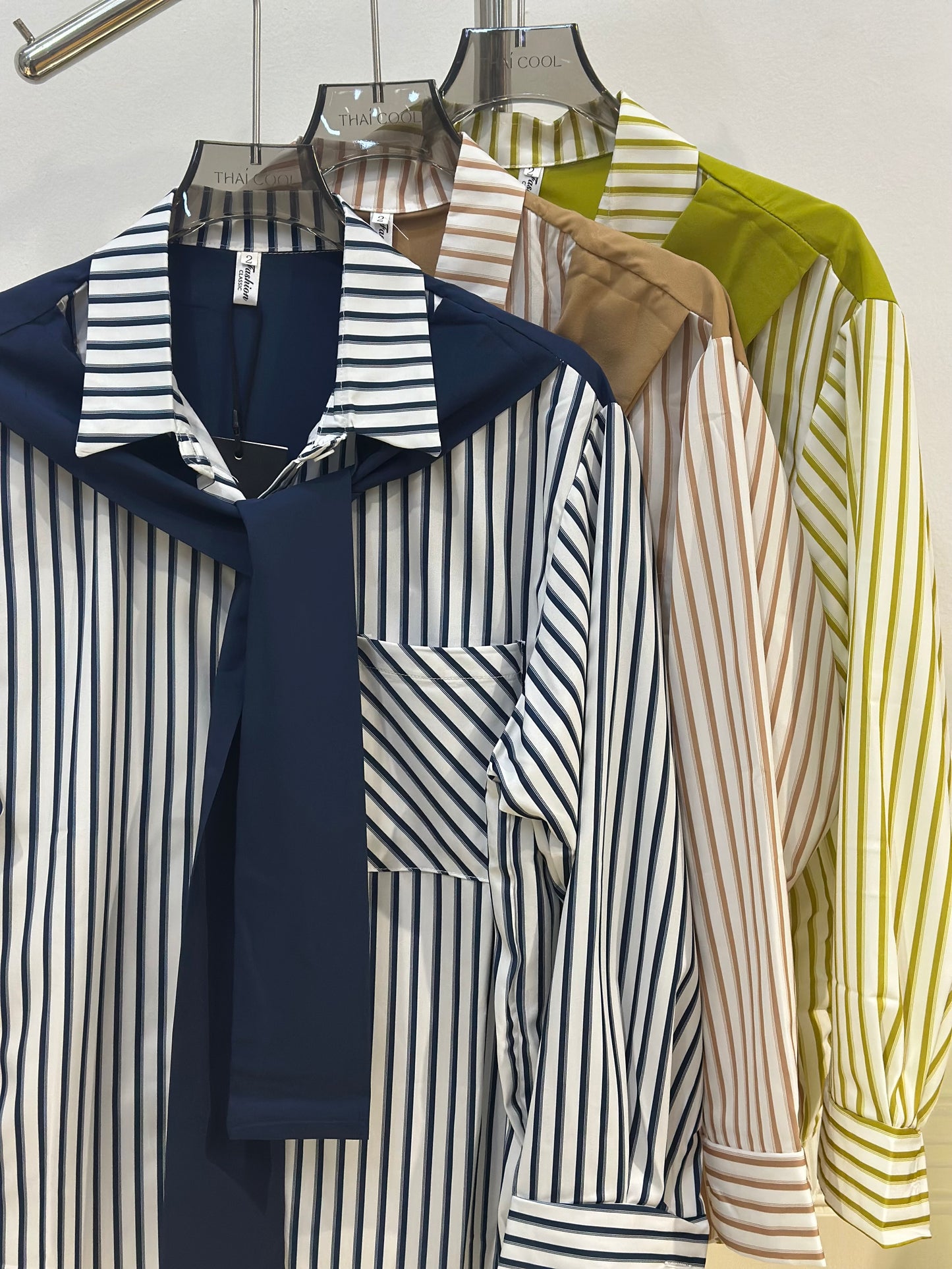 韩系假两件披肩衬衫 #TC299