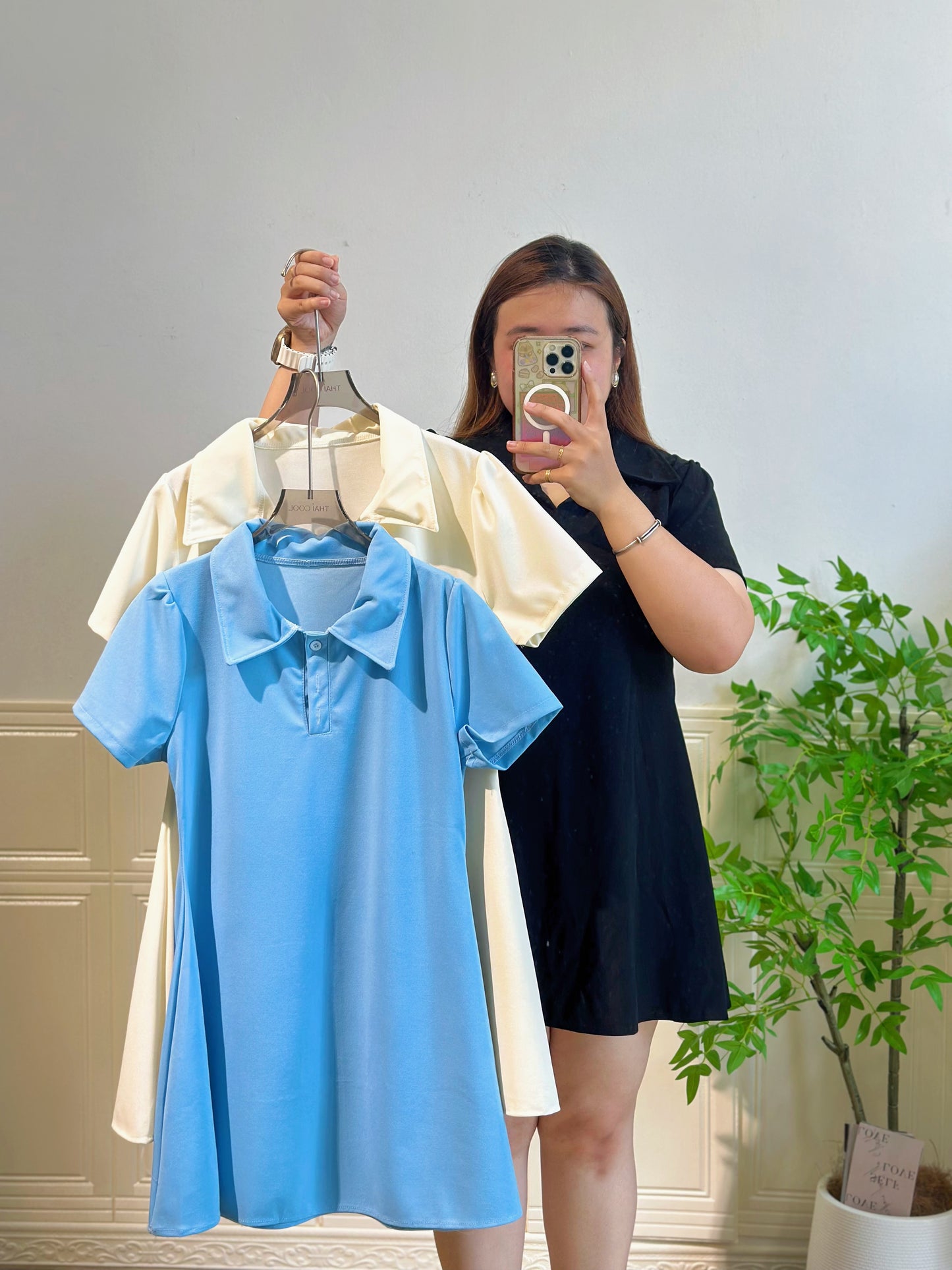 POLO领收腰连身裙#TC255